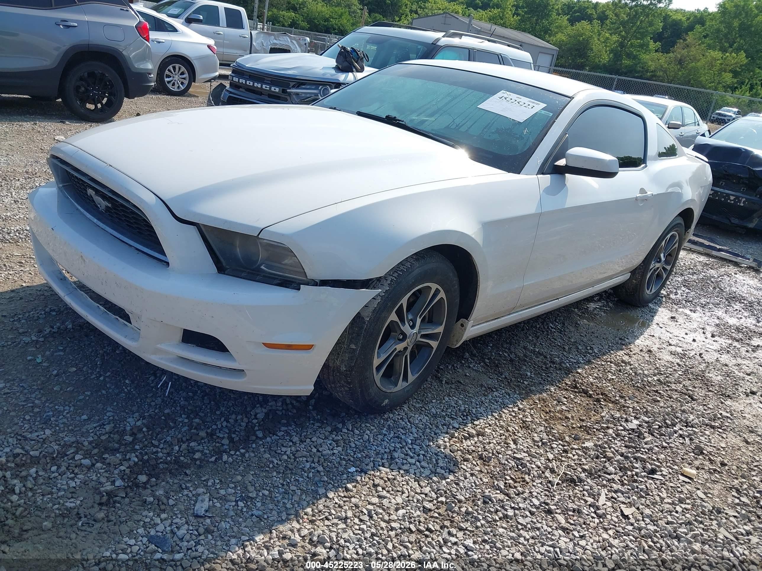 2013 Ford Mustang V6 Premium White vin: 1ZVBP8AM0D5260425