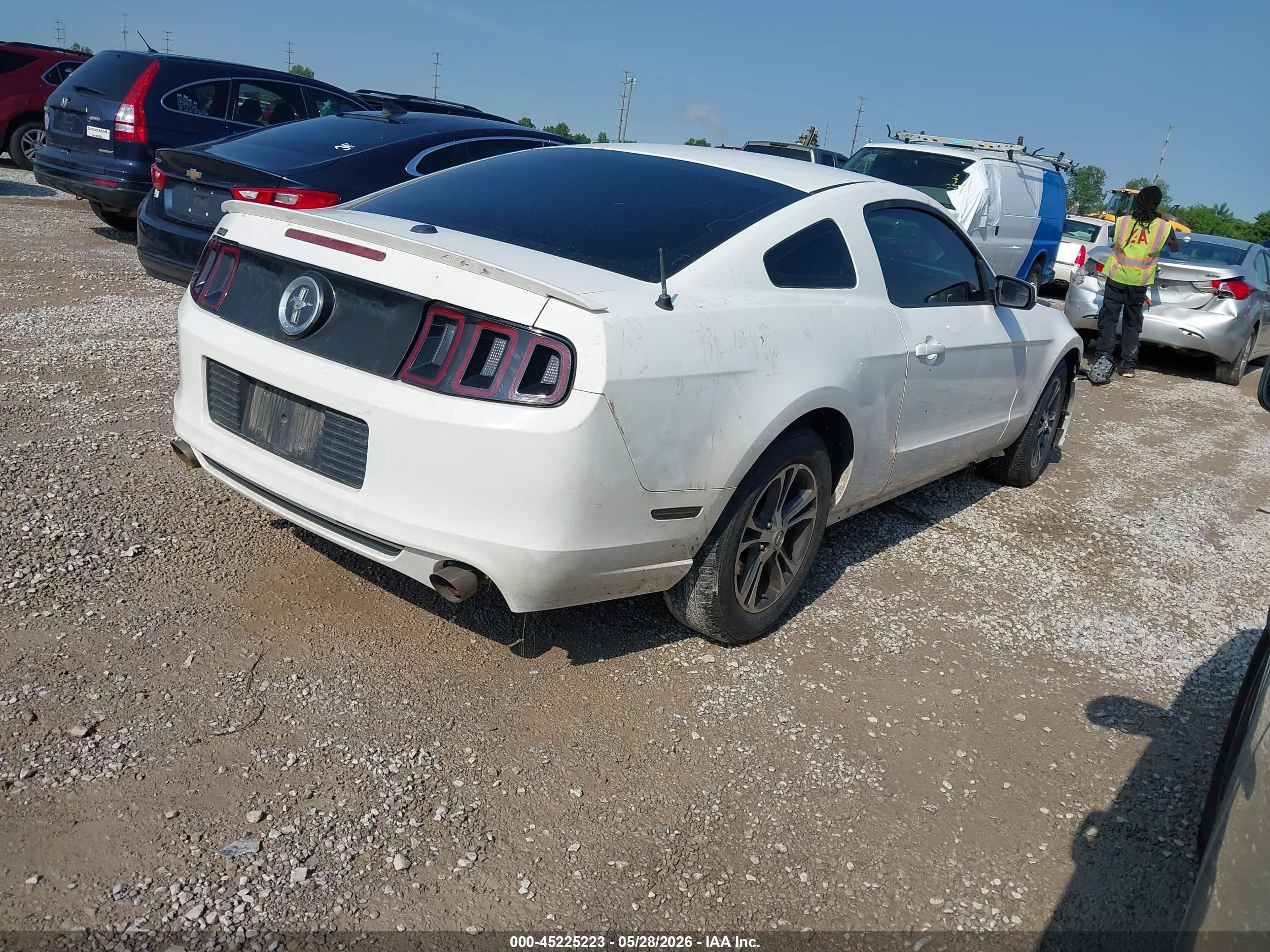 2013 Ford Mustang V6 Premium White vin: 1ZVBP8AM0D5260425