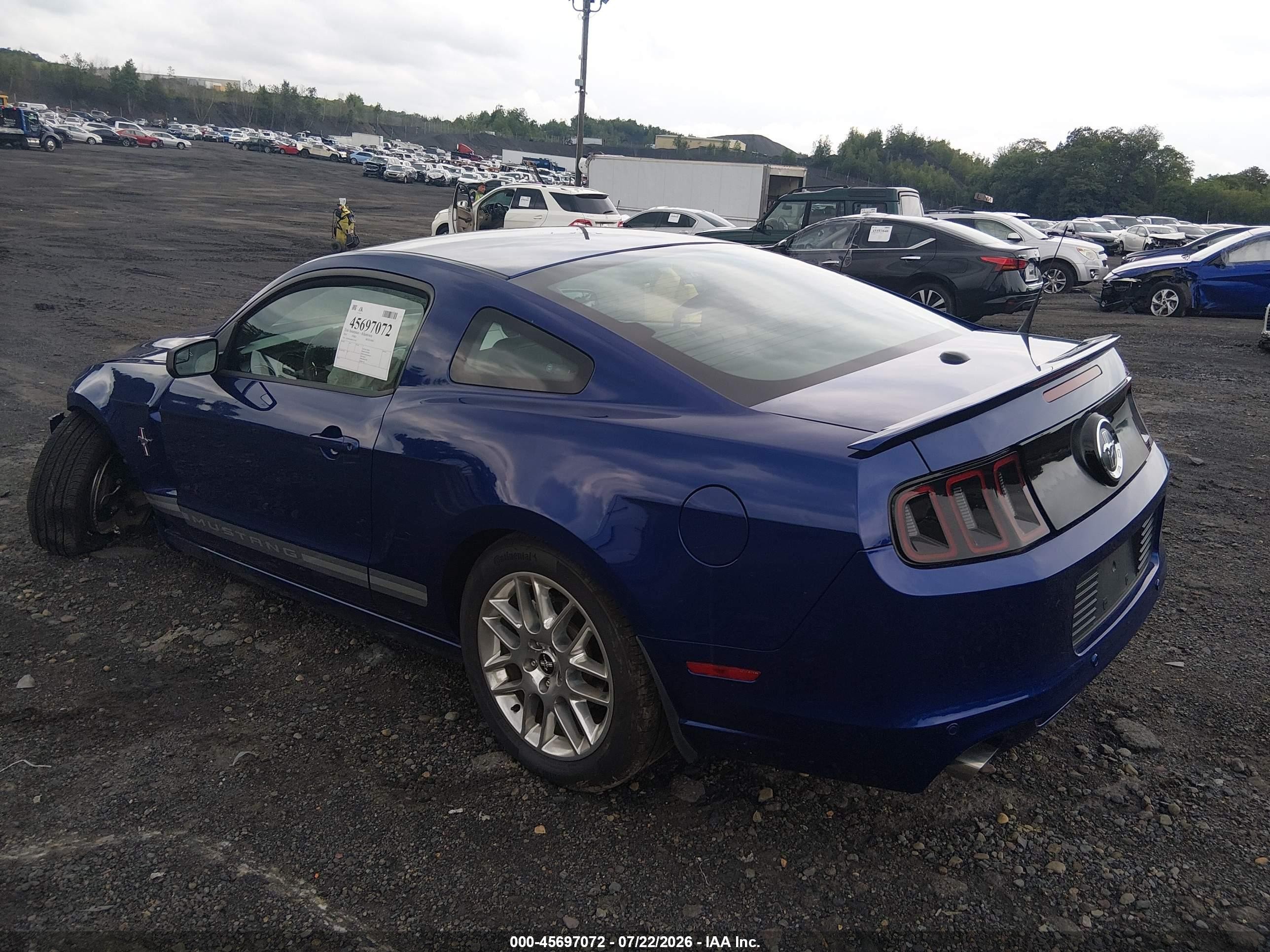 2014 Ford Mustang V6 Premium Blue vin: 1ZVBP8AM0E5237051
