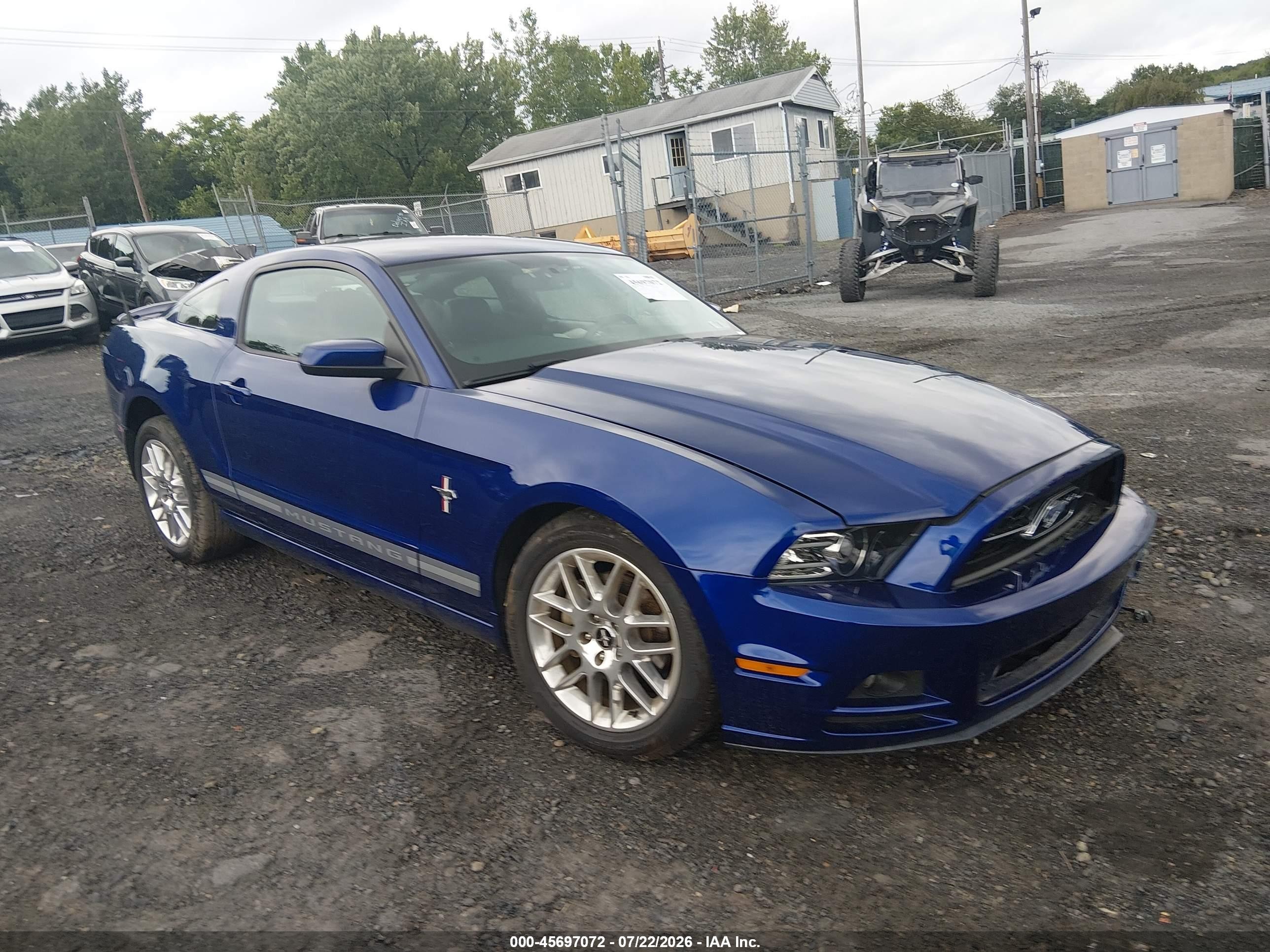 2014 Ford Mustang V6 Premium Blue vin: 1ZVBP8AM0E5237051