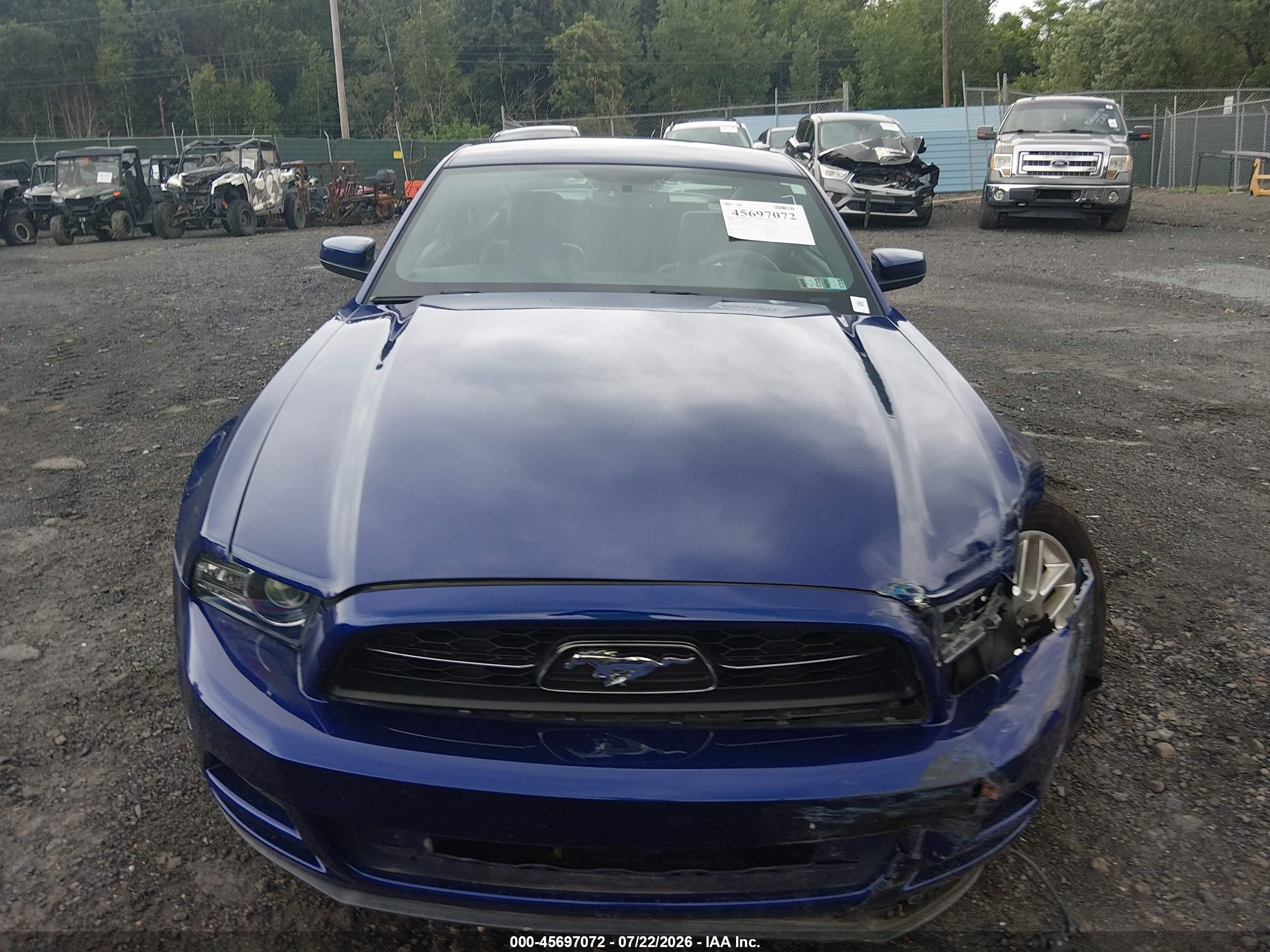 2014 Ford Mustang V6 Premium Blue vin: 1ZVBP8AM0E5237051