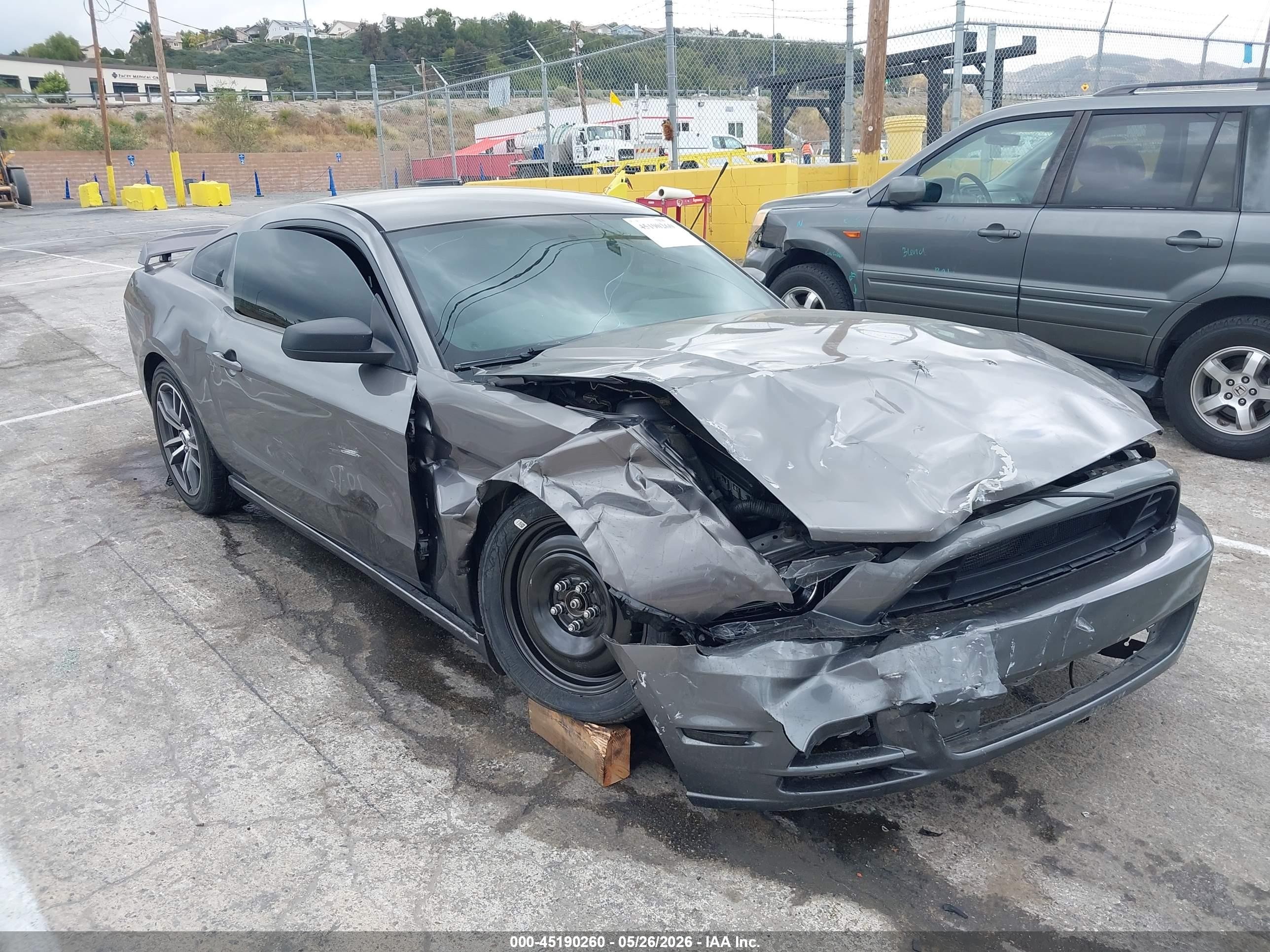 2014 Ford Mustang V6 Gray vin: 1ZVBP8AM0E5250270