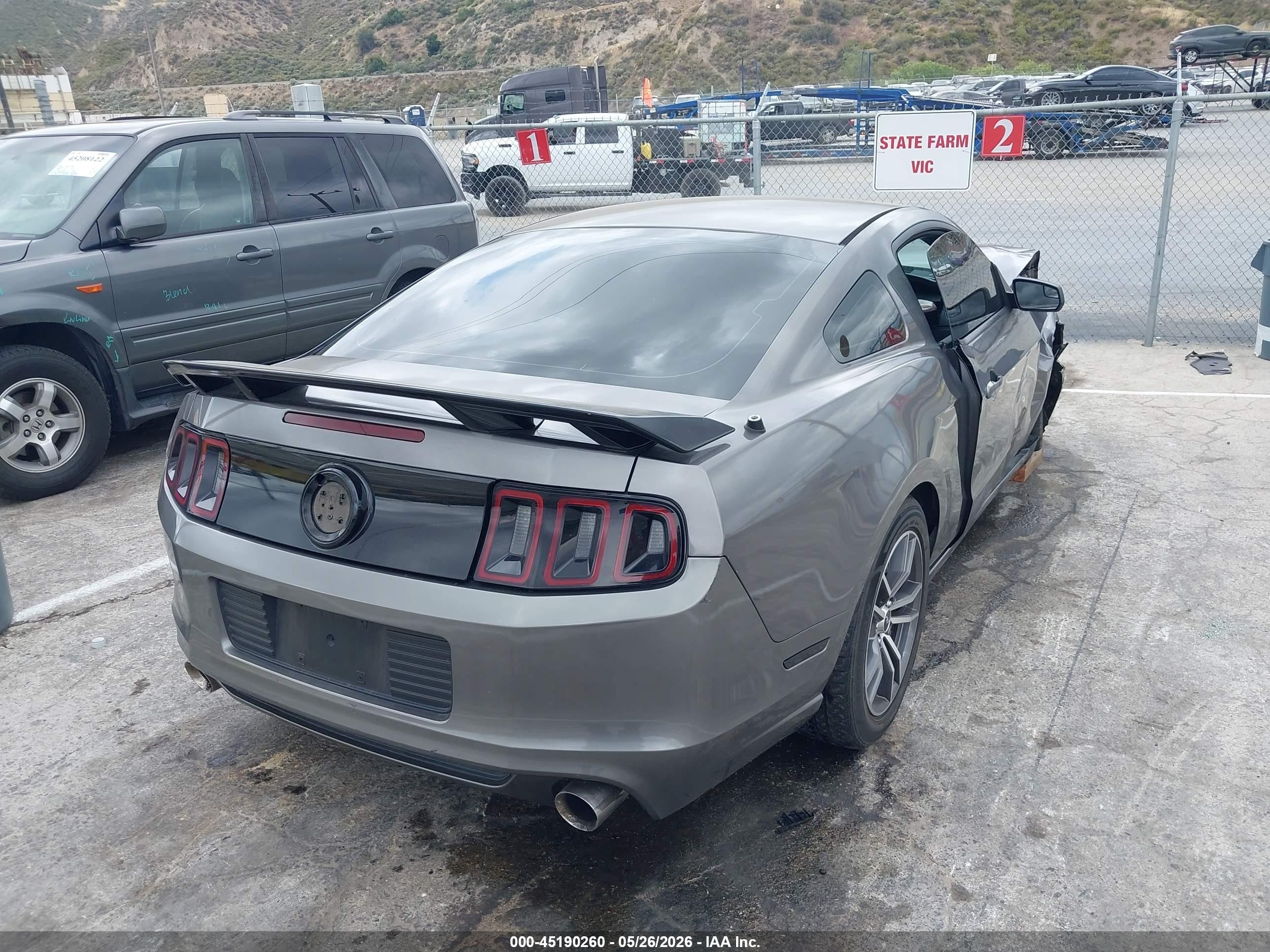 2014 Ford Mustang V6 Gray vin: 1ZVBP8AM0E5250270