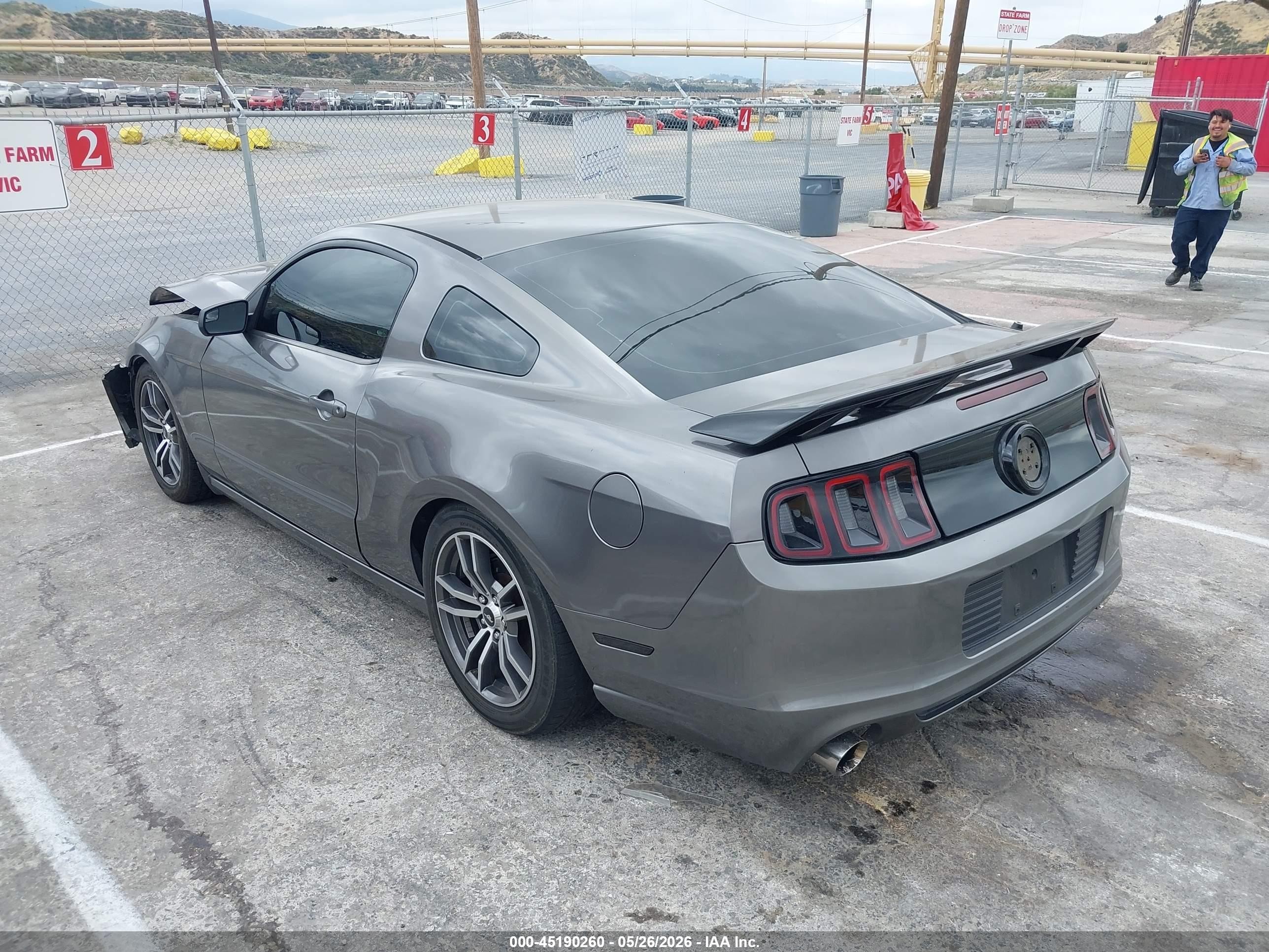 2014 Ford Mustang V6 Gray vin: 1ZVBP8AM0E5250270