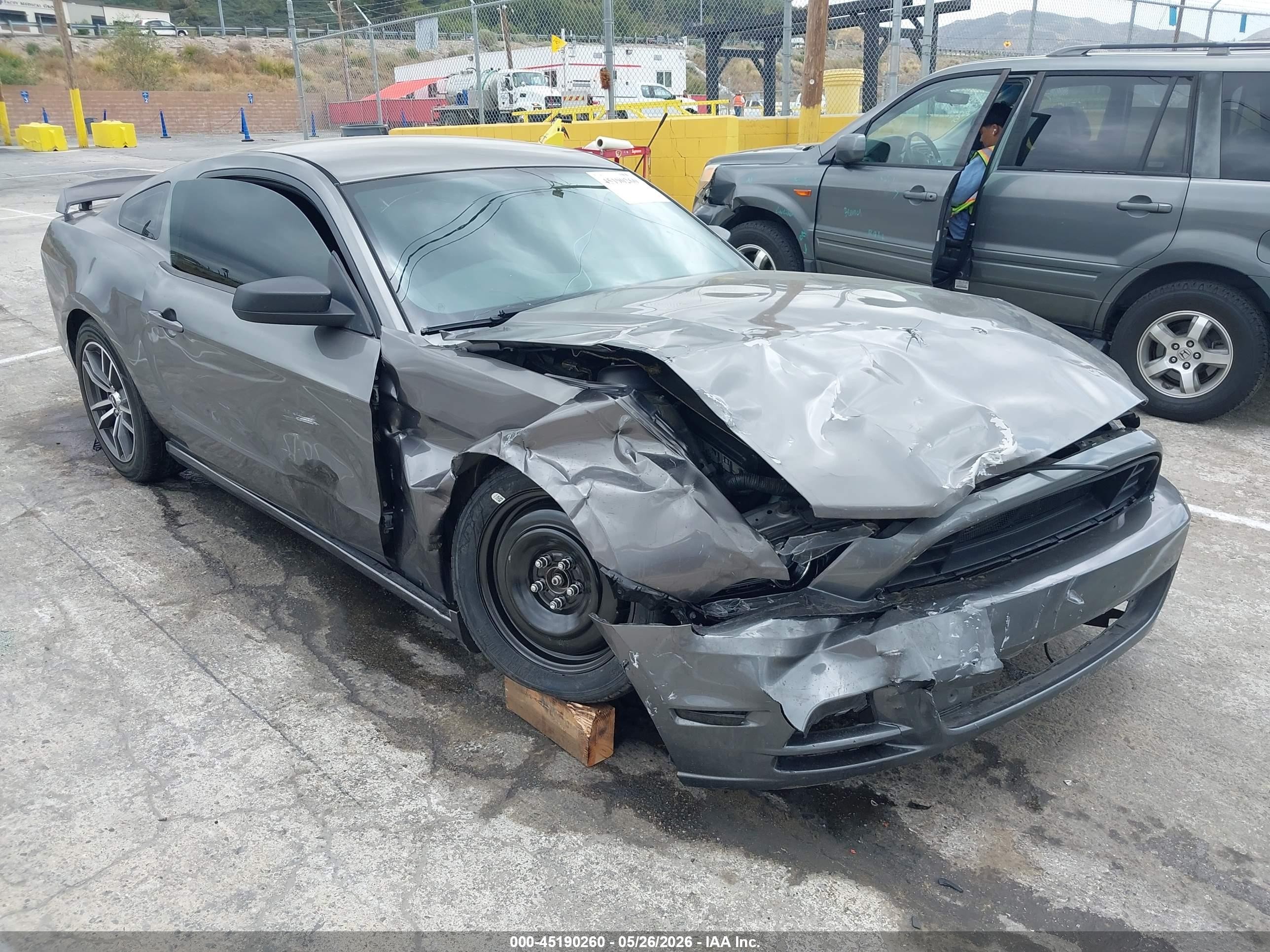 2014 Ford Mustang V6 Gray vin: 1ZVBP8AM0E5250270