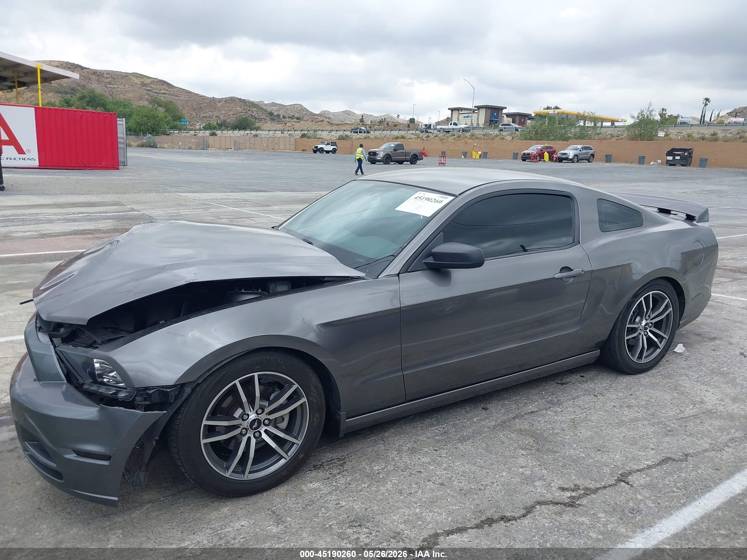 2014 Ford Mustang V6 Gray vin: 1ZVBP8AM0E5250270