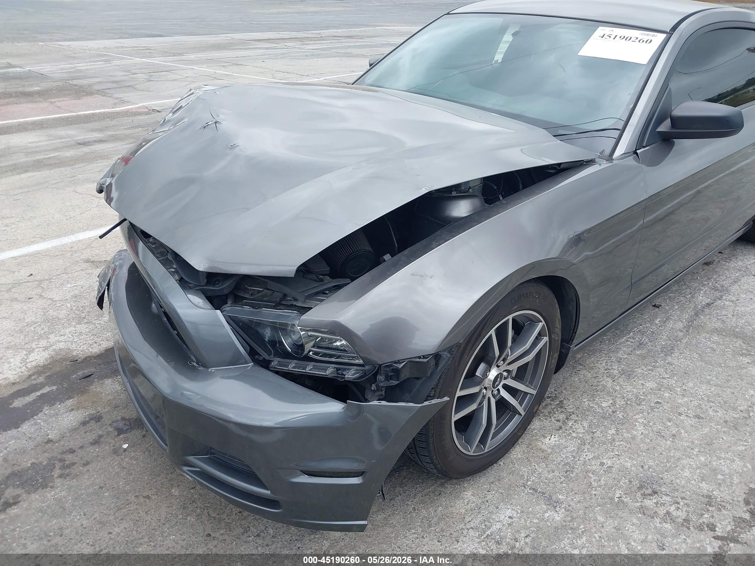 2014 Ford Mustang V6 Gray vin: 1ZVBP8AM0E5250270