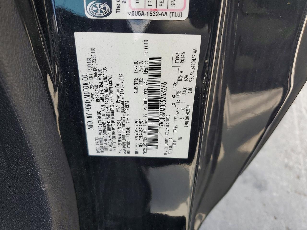 2014 Ford Mustang Black vin: 1ZVBP8AM0E5263276