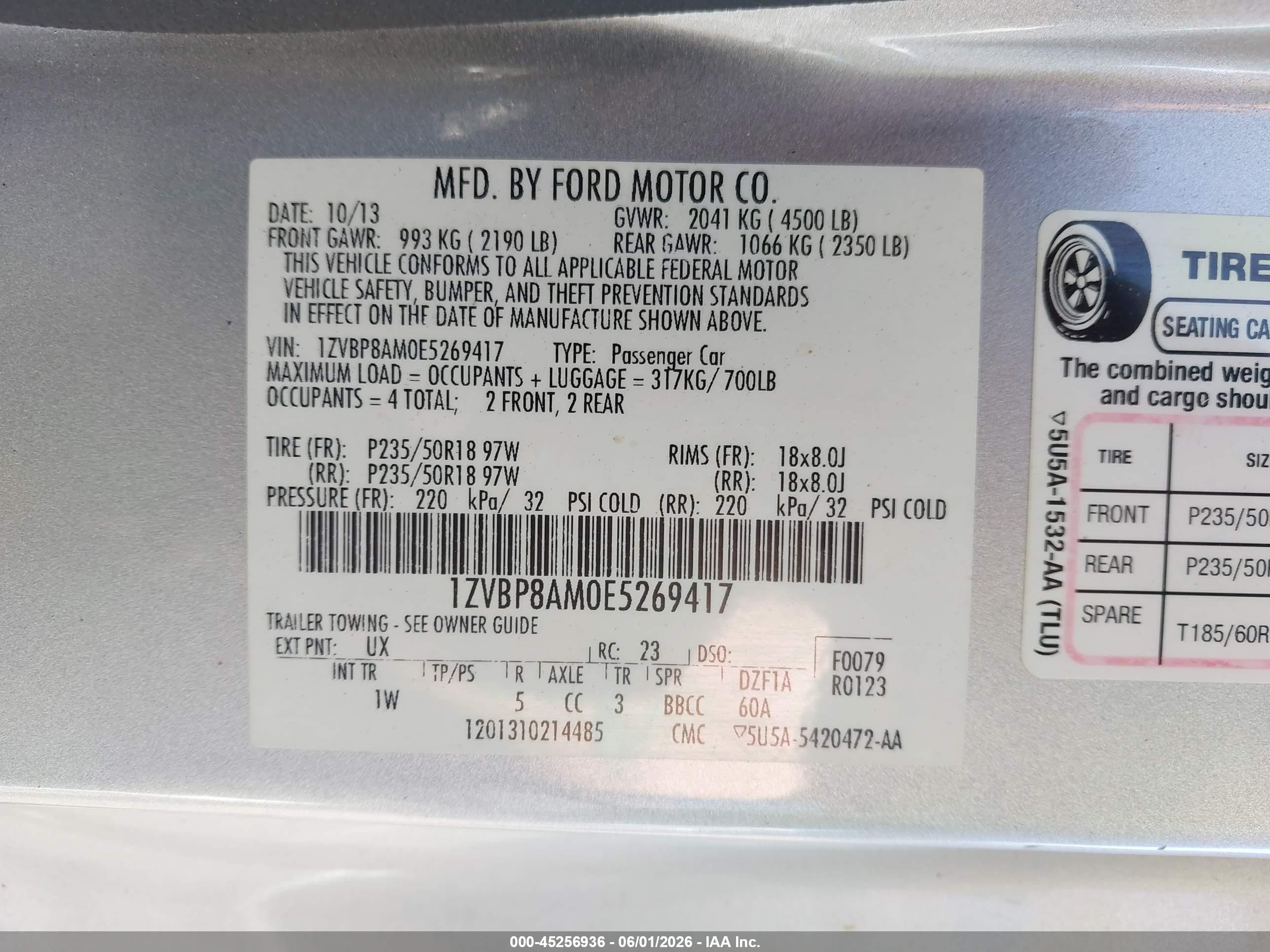 2014 Ford Mustang V6 Серебряный vin: 1ZVBP8AM0E5269417