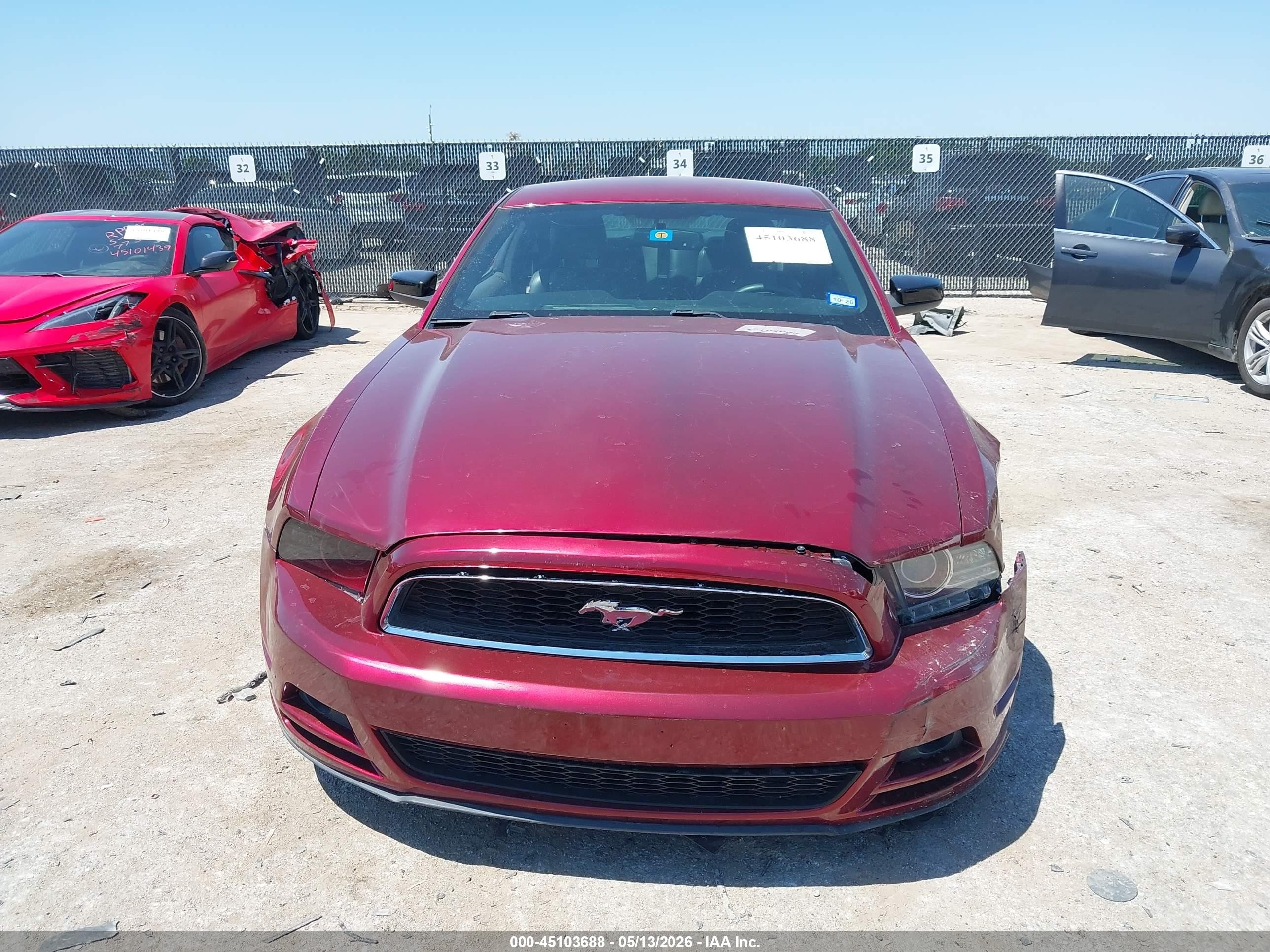 2014 Ford Mustang V6 Maroon vin: 1ZVBP8AM0E5274343