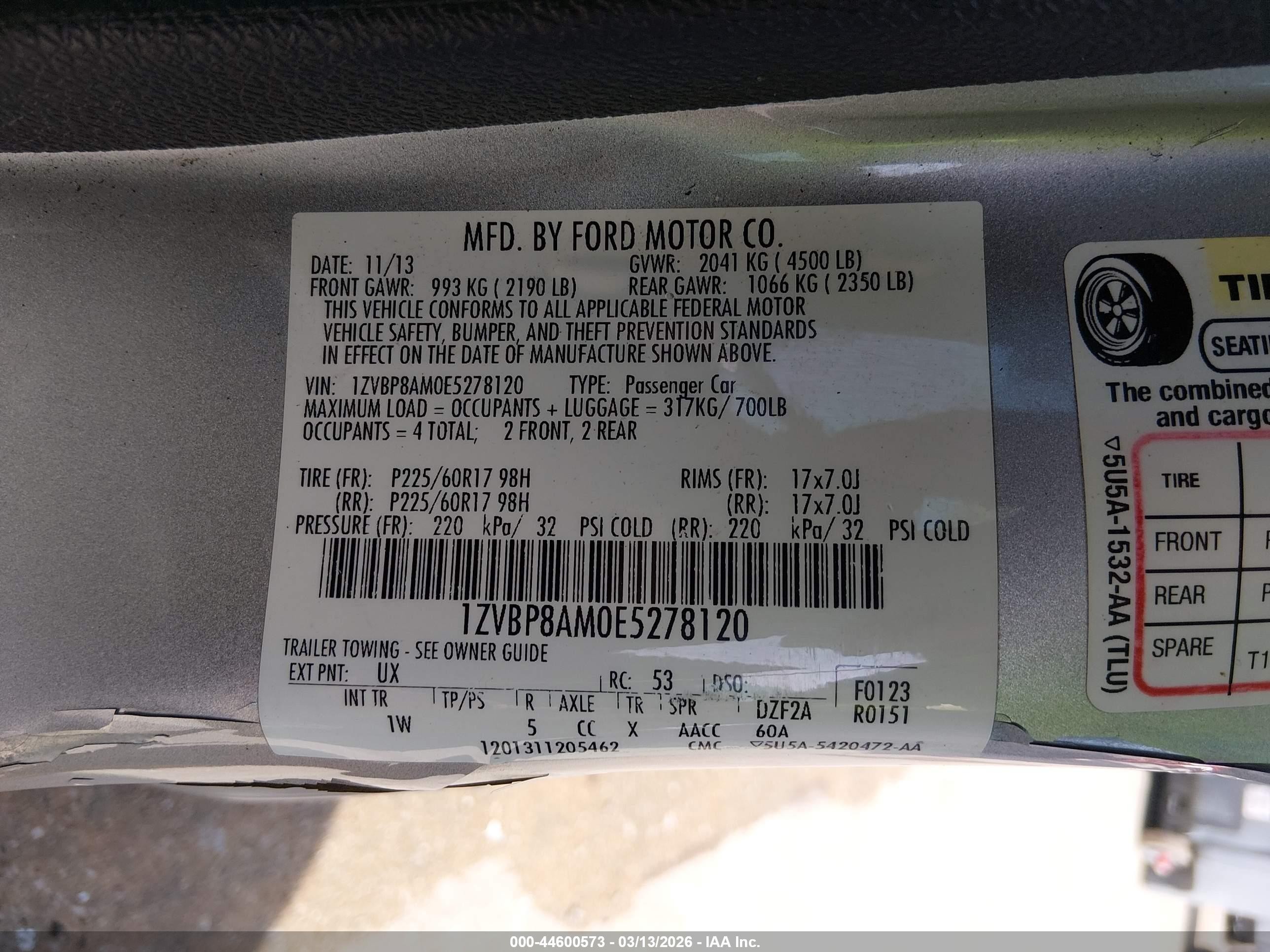 2014 Ford Mustang V6 Серебряный vin: 1ZVBP8AM0E5278120
