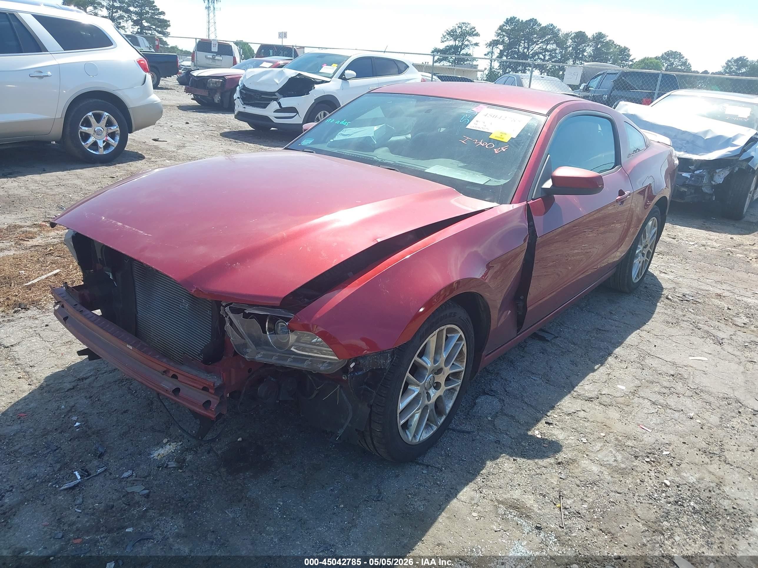2014 Ford Mustang V6 Premium Maroon vin: 1ZVBP8AM0E5280708