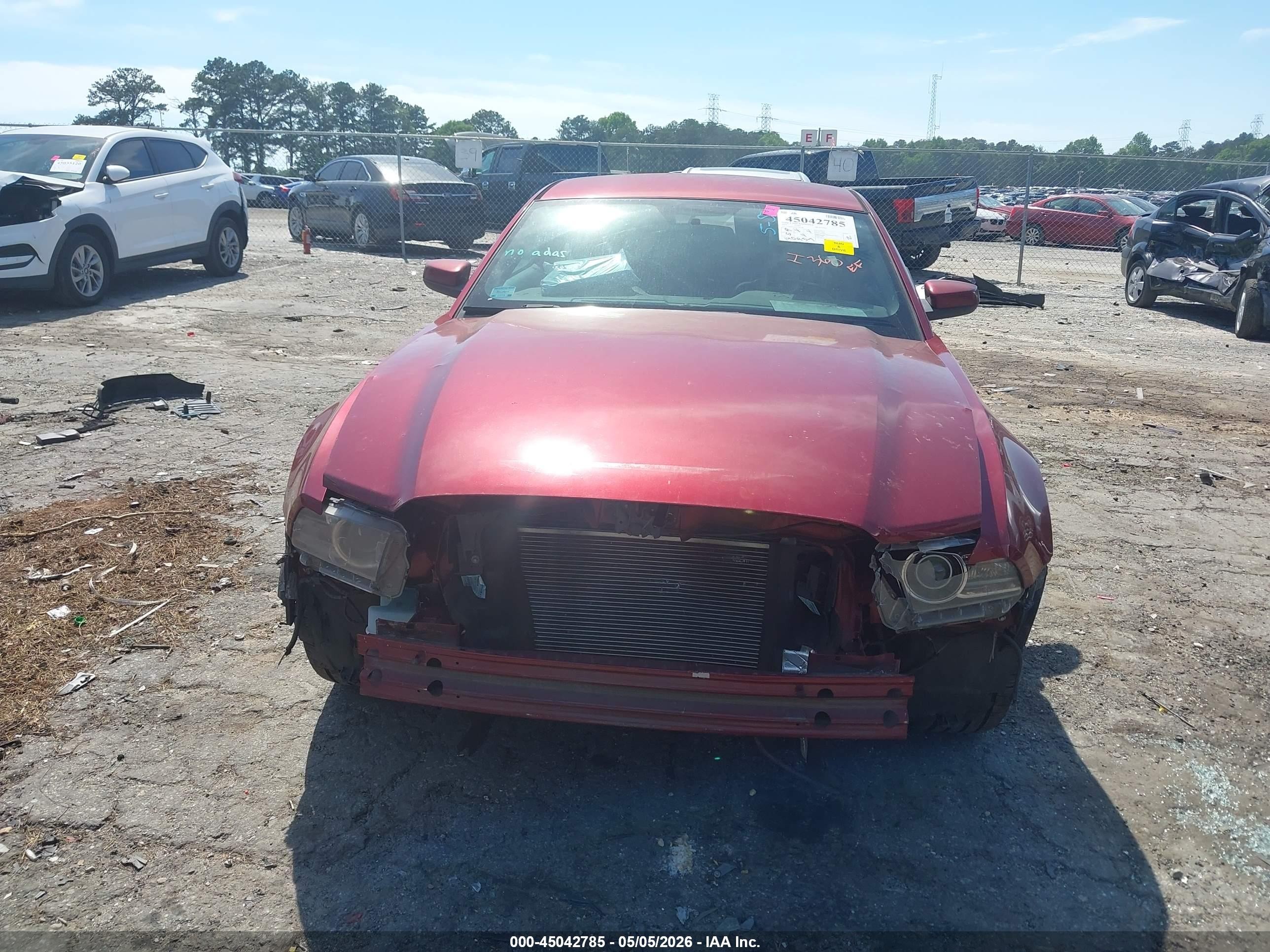 2014 Ford Mustang V6 Premium Maroon vin: 1ZVBP8AM0E5280708