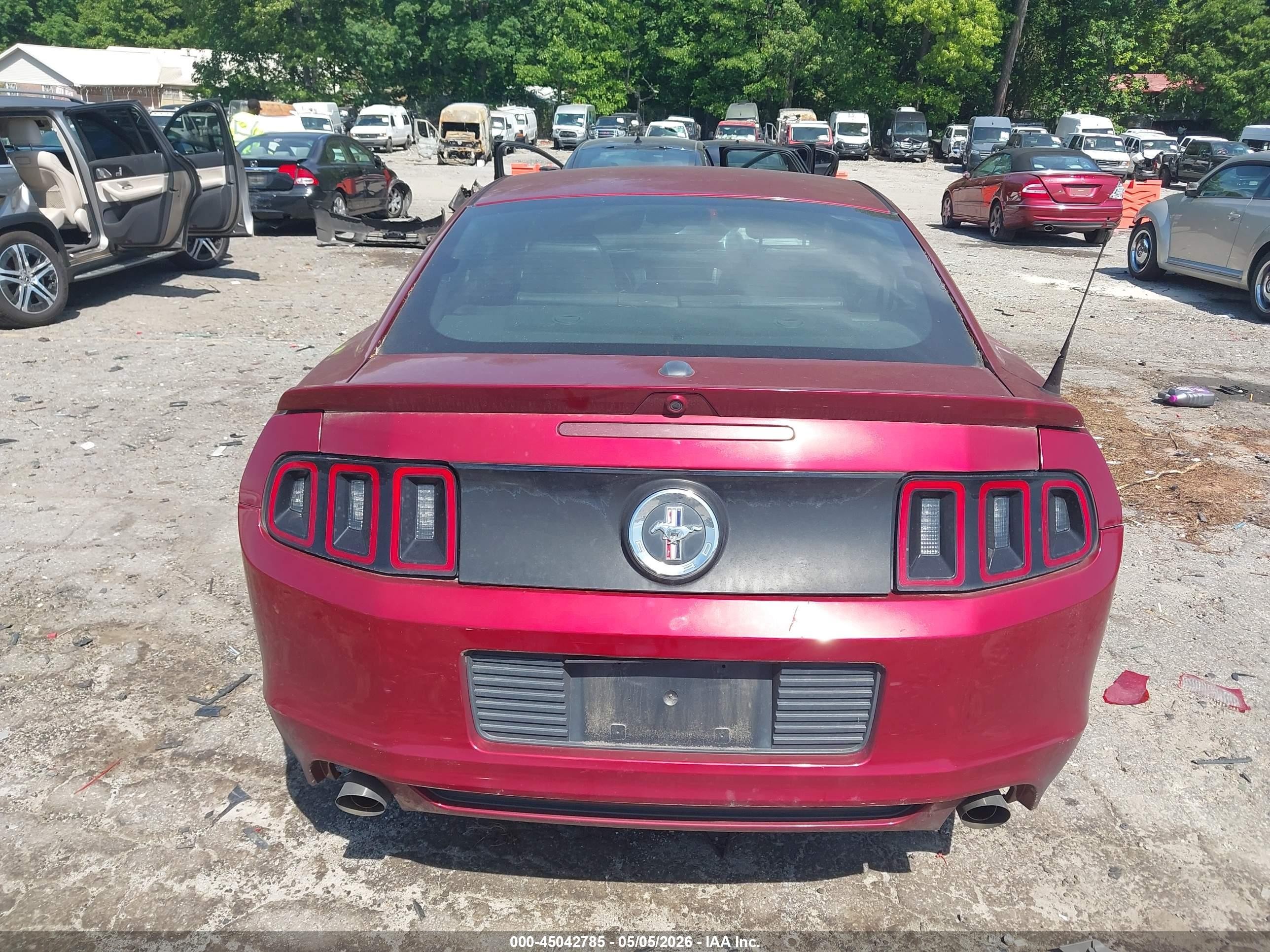 2014 Ford Mustang V6 Premium Maroon vin: 1ZVBP8AM0E5280708