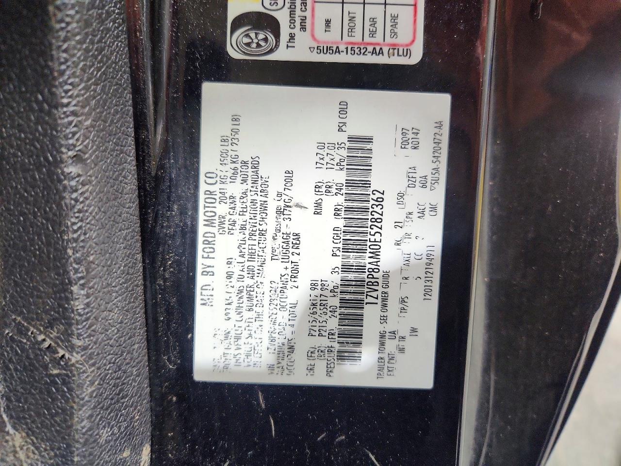 2014 Ford Mustang Black vin: 1ZVBP8AM0E5282362