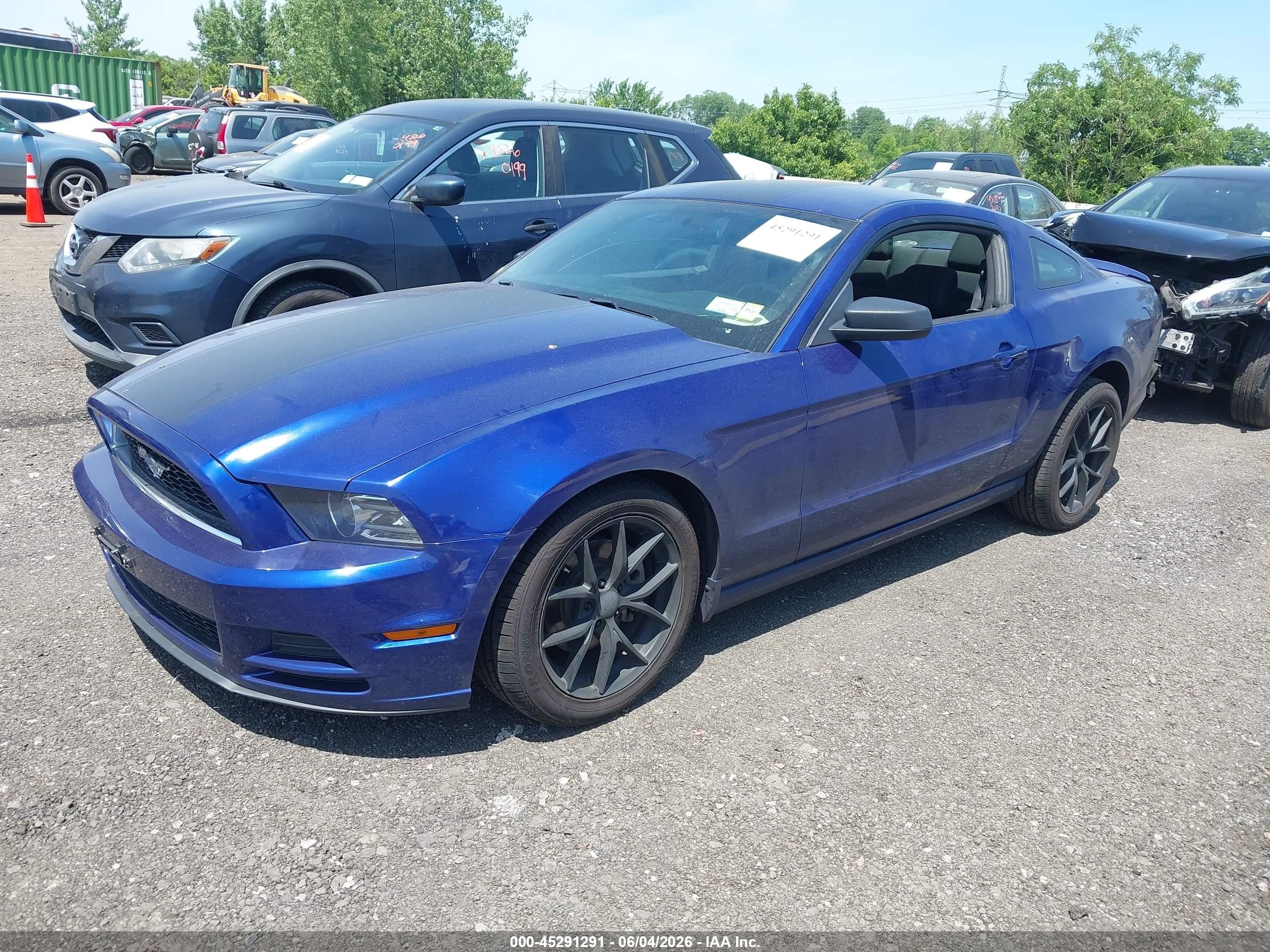 2014 Ford Mustang V6 Blue vin: 1ZVBP8AM0E5319779