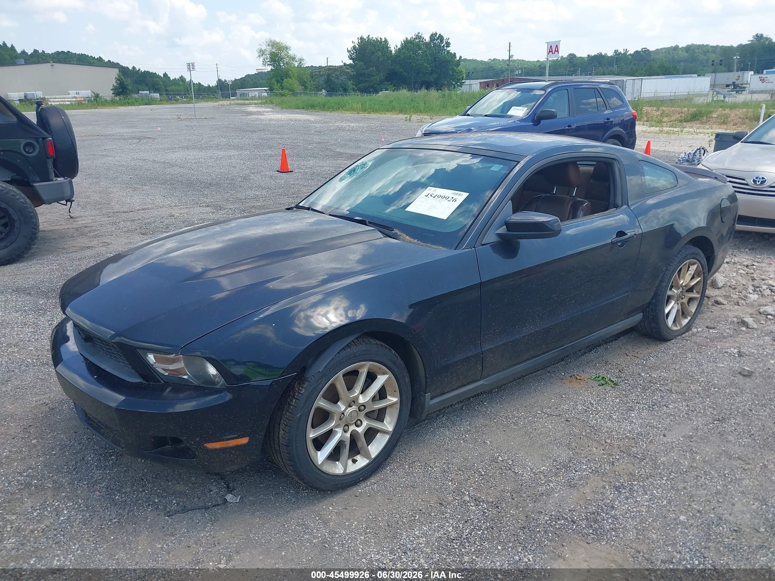 2011 Ford Mustang V6/v6 Premium Black vin: 1ZVBP8AM1B5101507