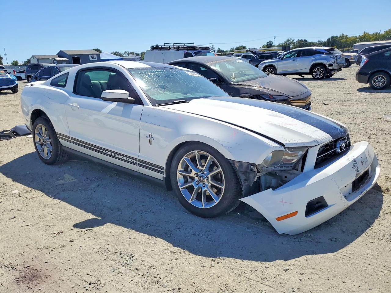 2011 Ford Mustang White vin: 1ZVBP8AM1B5119554