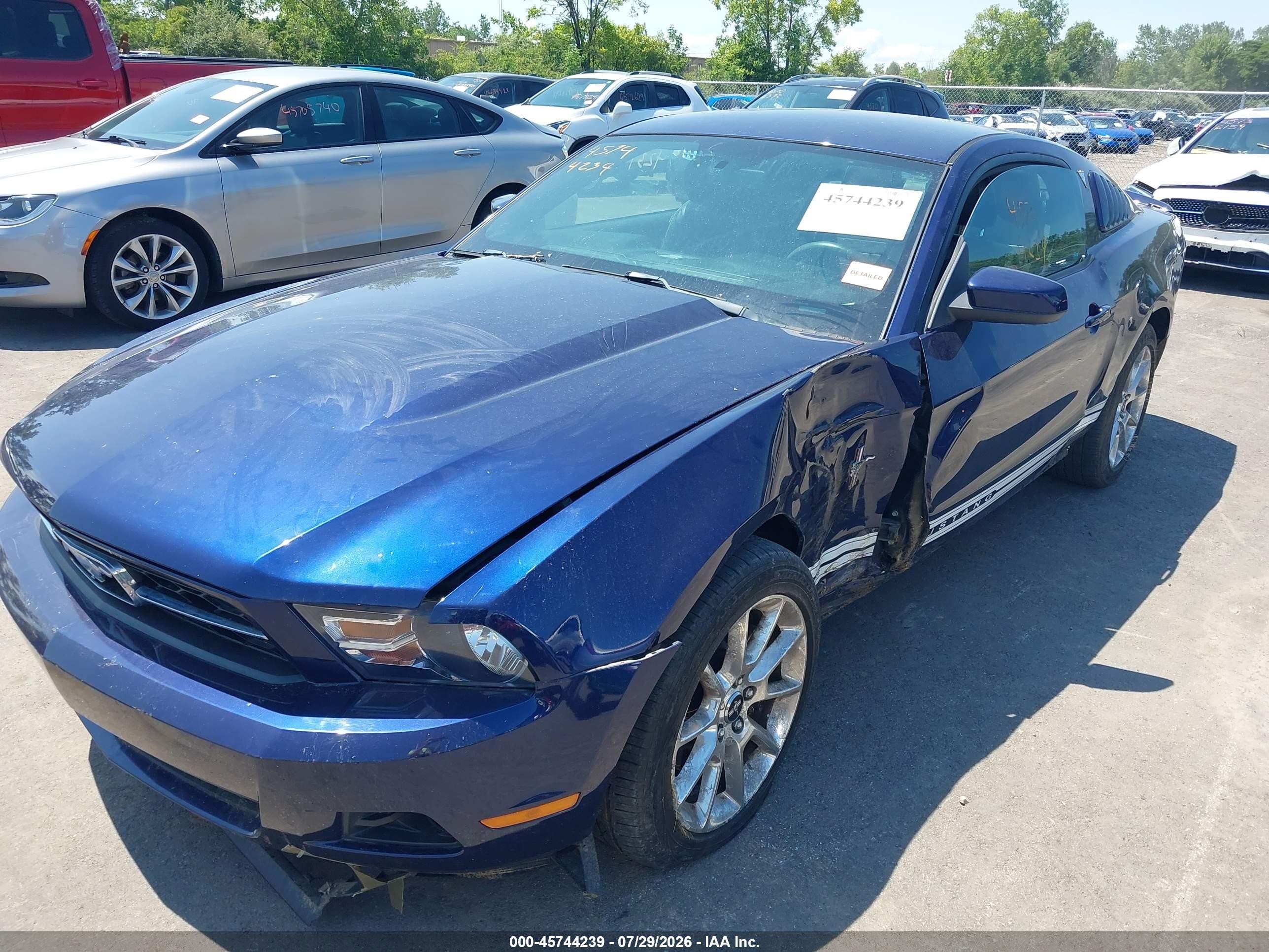 2011 Ford Mustang V6 Premium Blue vin: 1ZVBP8AM1B5155874
