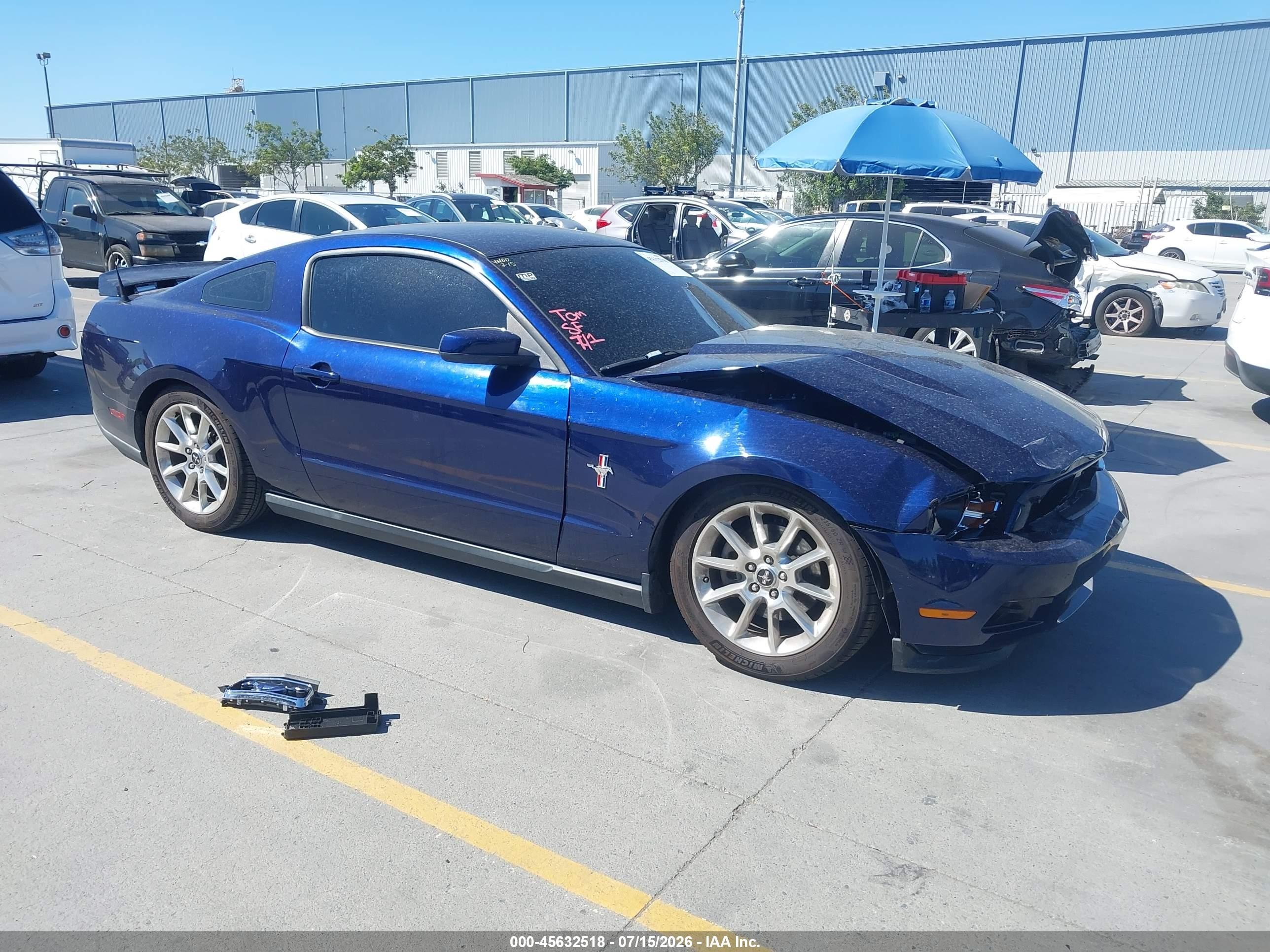 2011 Ford Mustang V6 Premium Blue vin: 1ZVBP8AM1B5169516