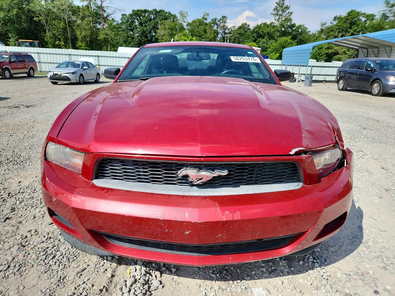 2012 Ford Mustang Base Red vin: 1ZVBP8AM1C5207716