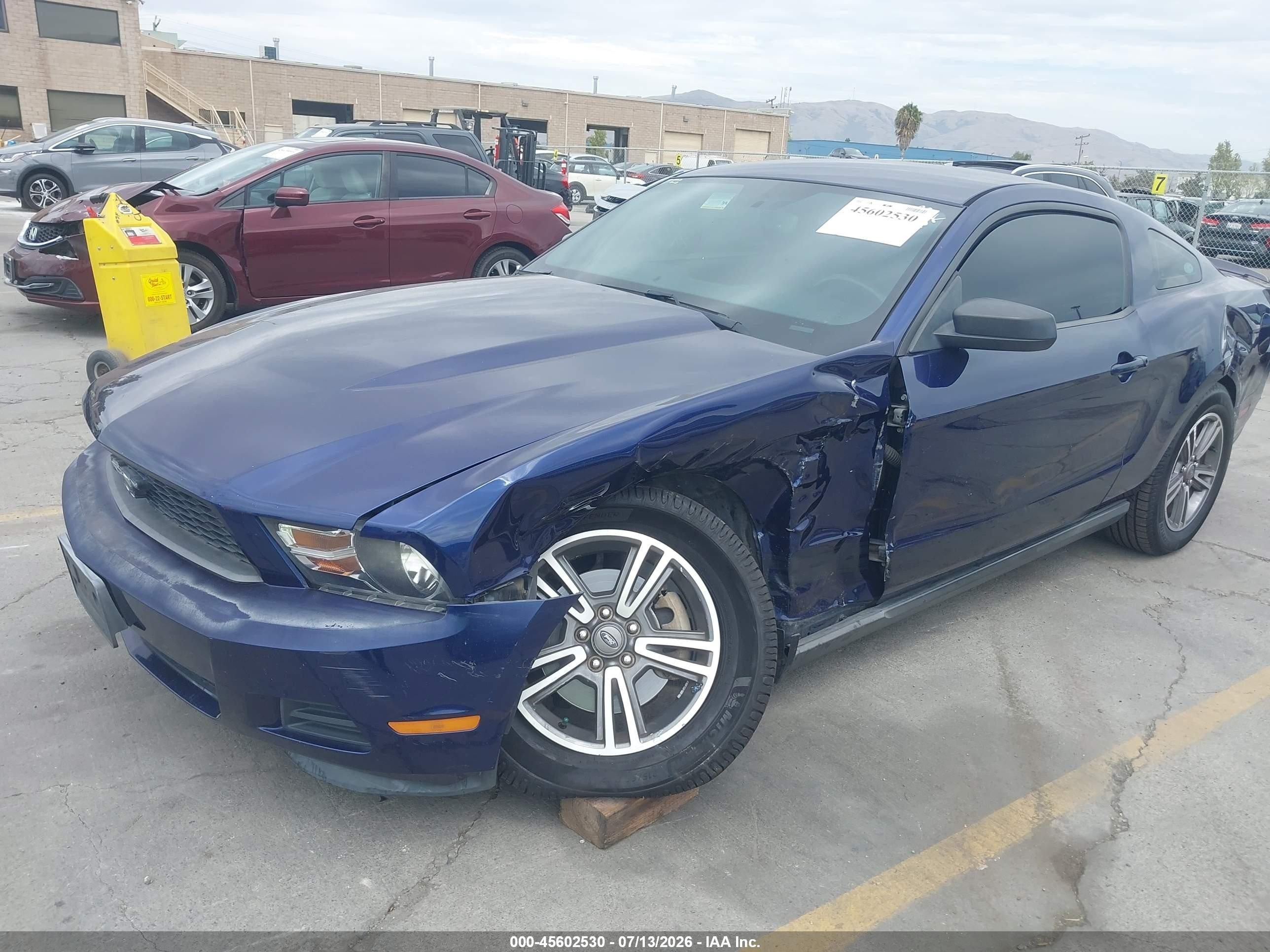 2012 Ford Mustang V6 Premium Blue vin: 1ZVBP8AM1C5210339
