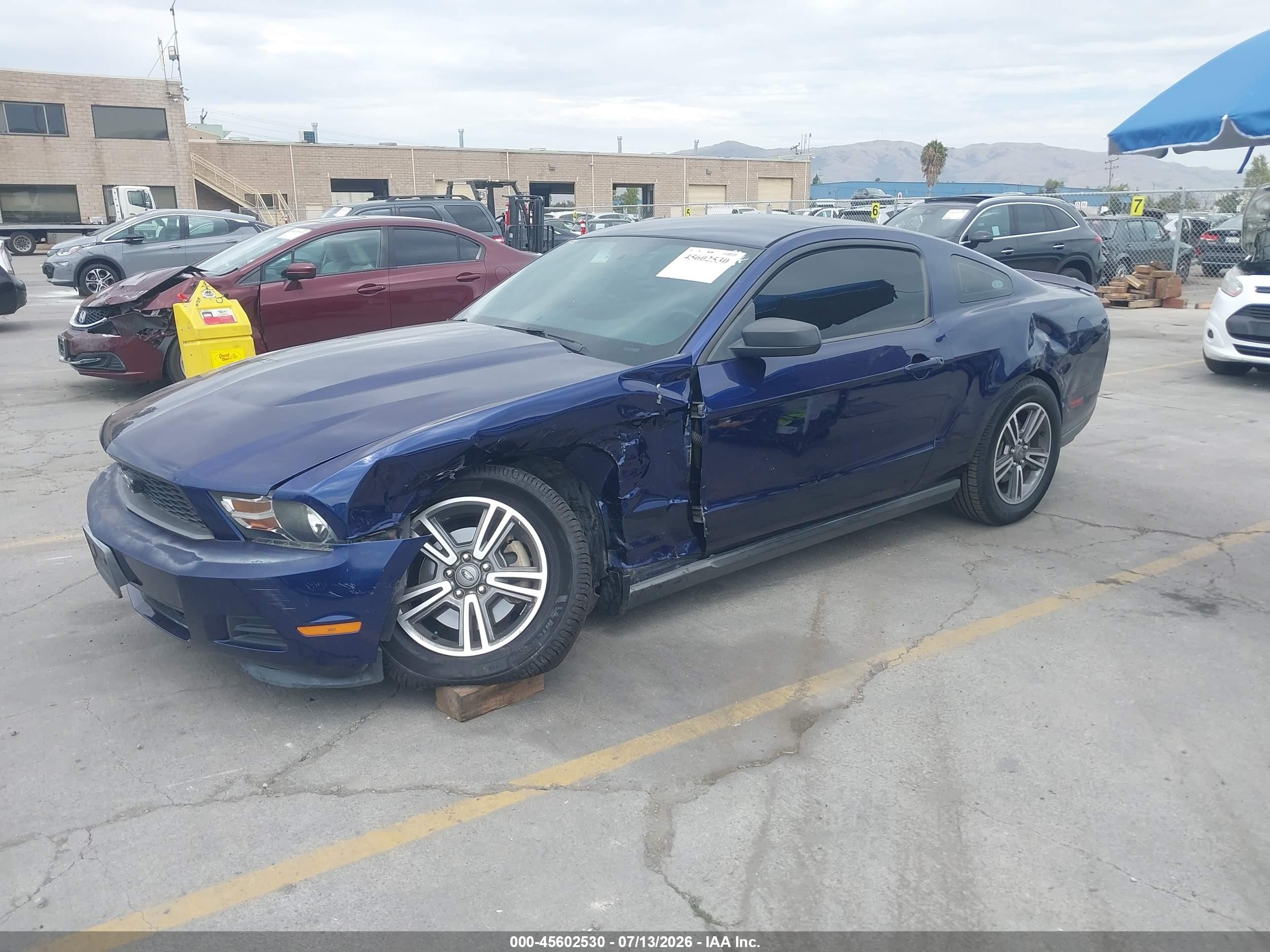 2012 Ford Mustang V6 Premium Blue vin: 1ZVBP8AM1C5210339