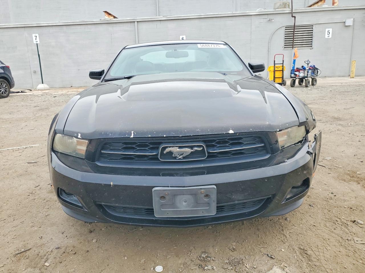 2012 Ford Mustang Black vin: 1ZVBP8AM1C5223494