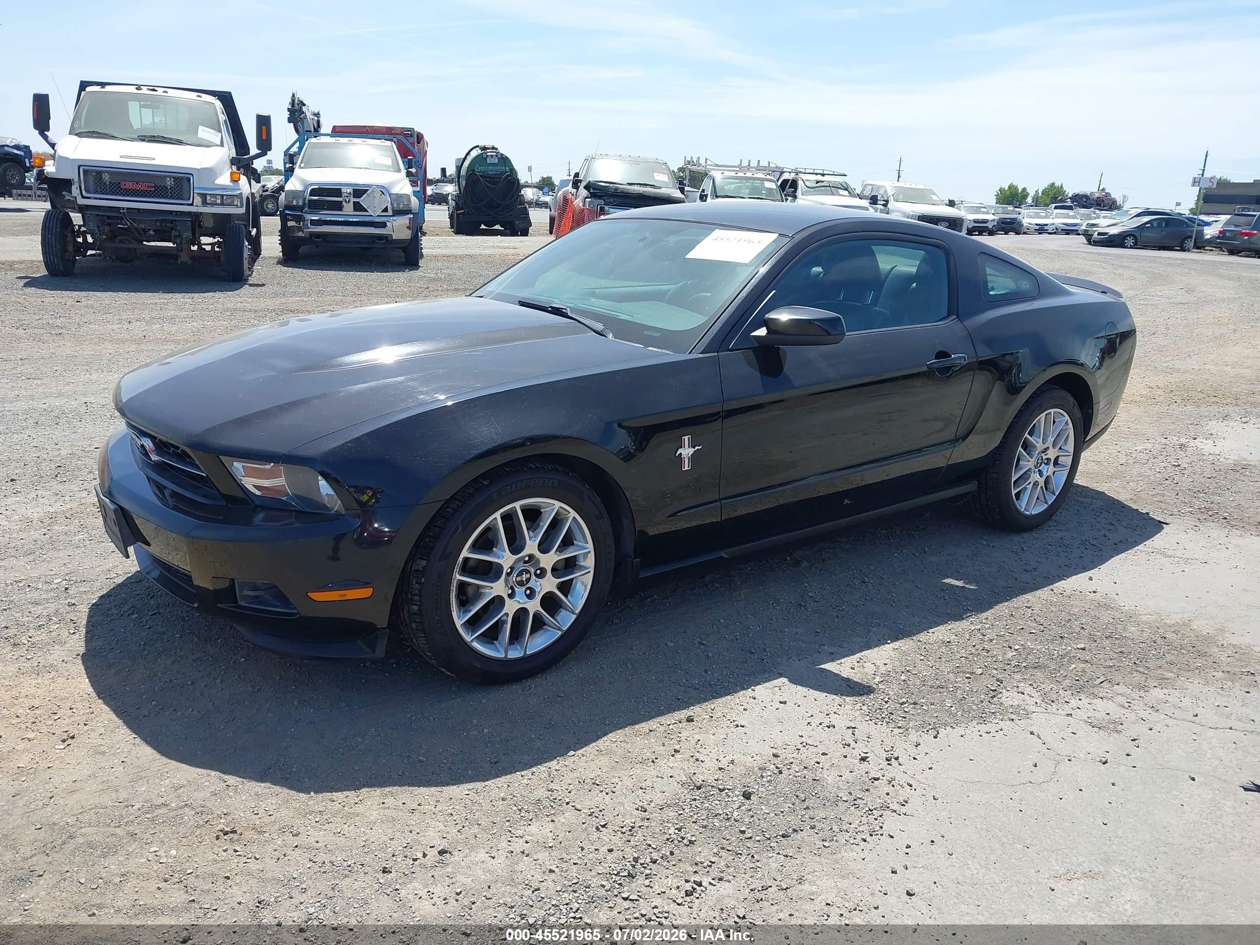 2012 Ford Mustang V6 Premium Black vin: 1ZVBP8AM1C5224466