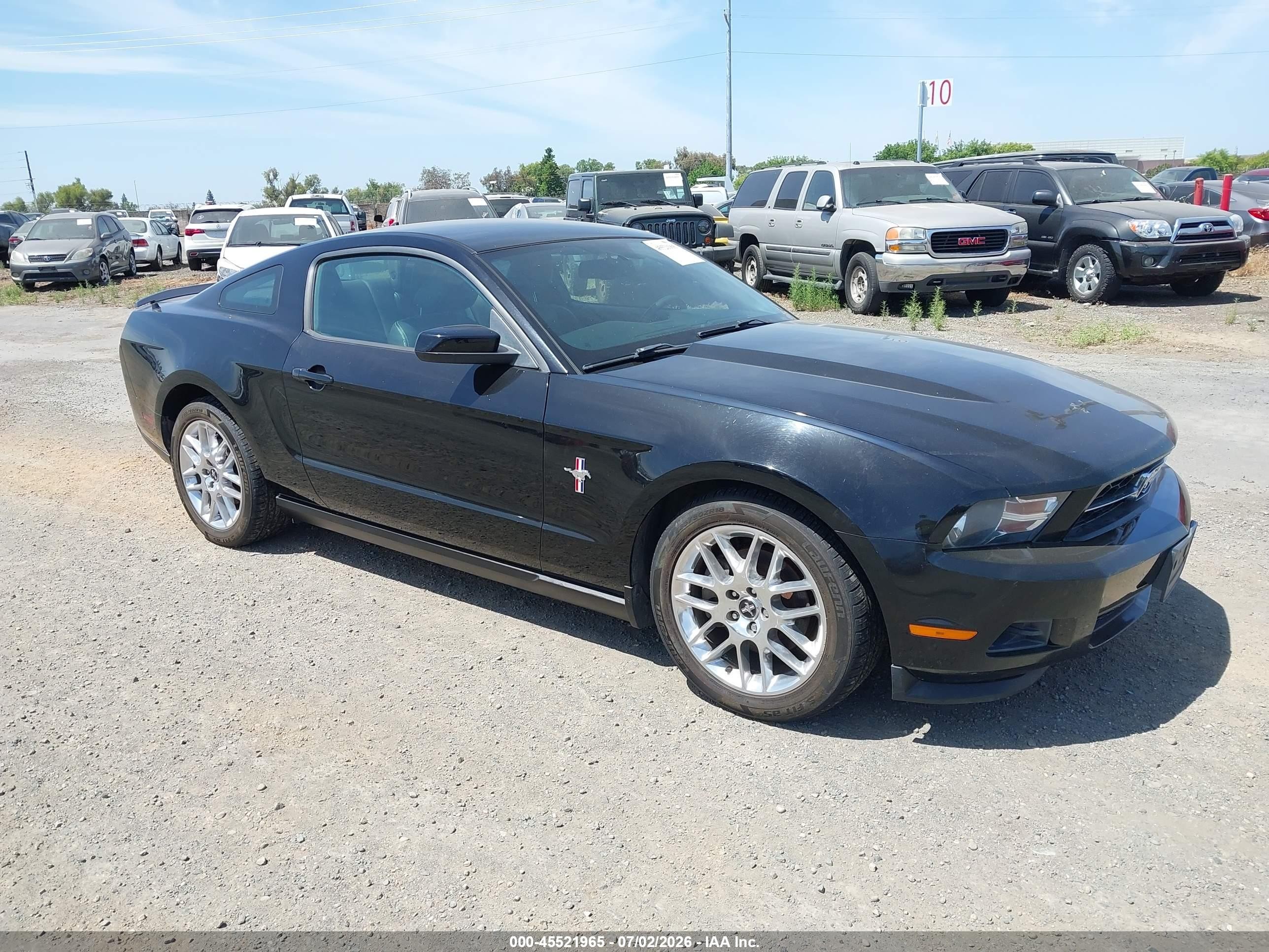 2012 Ford Mustang V6 Premium Черный vin: 1ZVBP8AM1C5224466