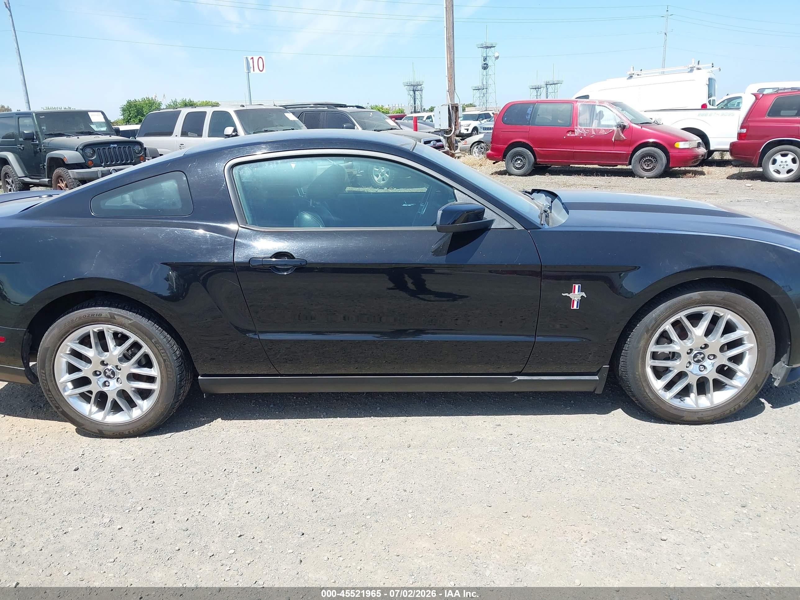 2012 Ford Mustang V6 Premium Black vin: 1ZVBP8AM1C5224466