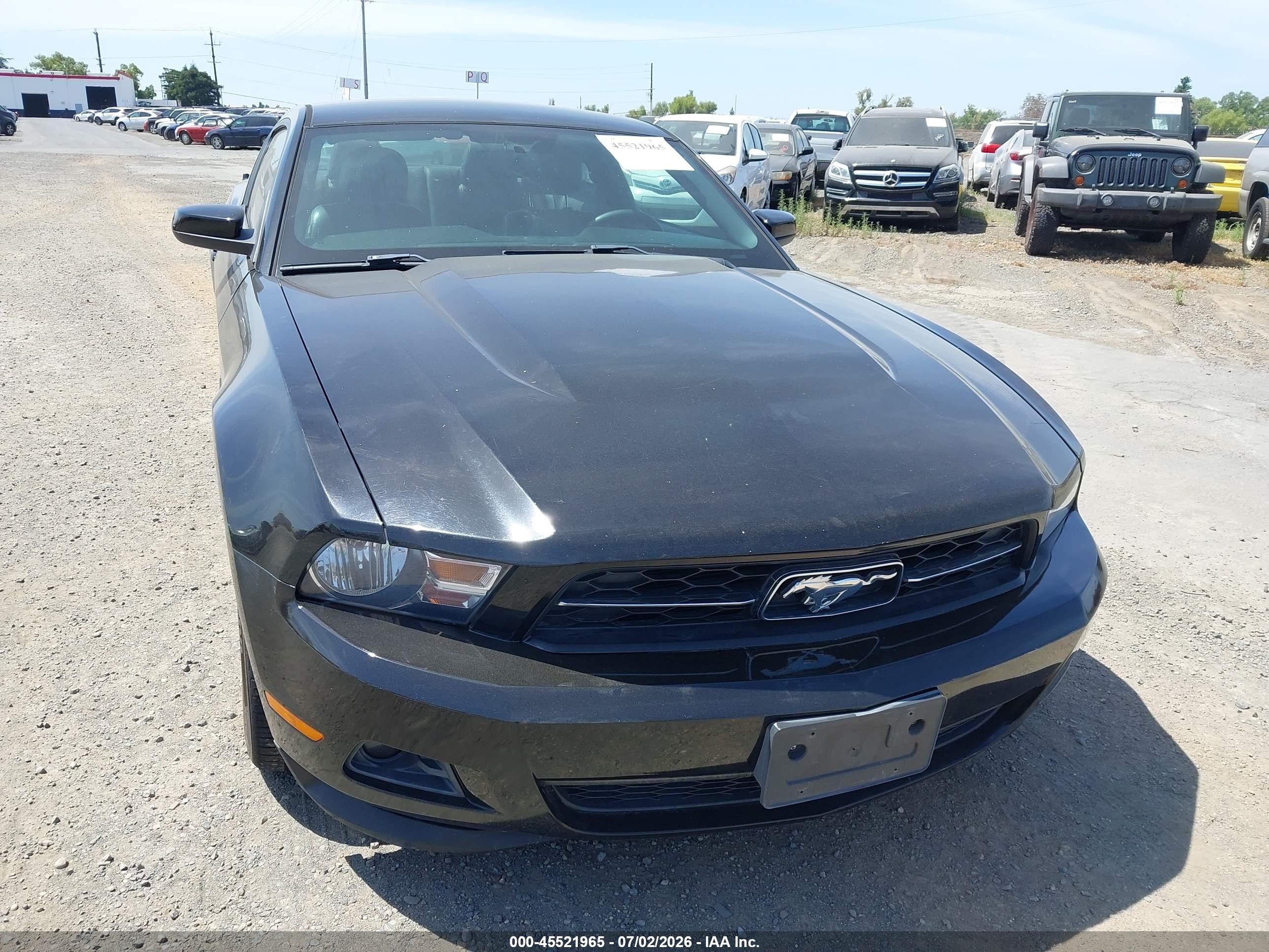 2012 Ford Mustang V6 Premium Black vin: 1ZVBP8AM1C5224466