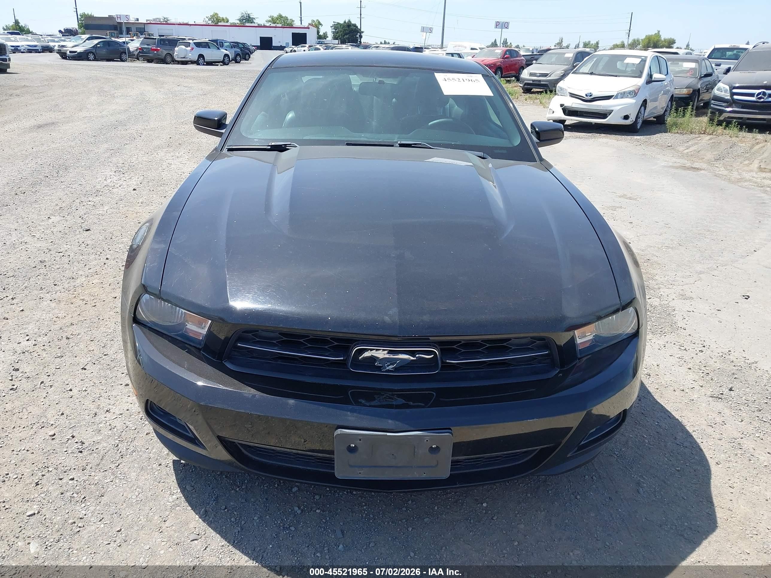 2012 Ford Mustang V6 Premium Black vin: 1ZVBP8AM1C5224466