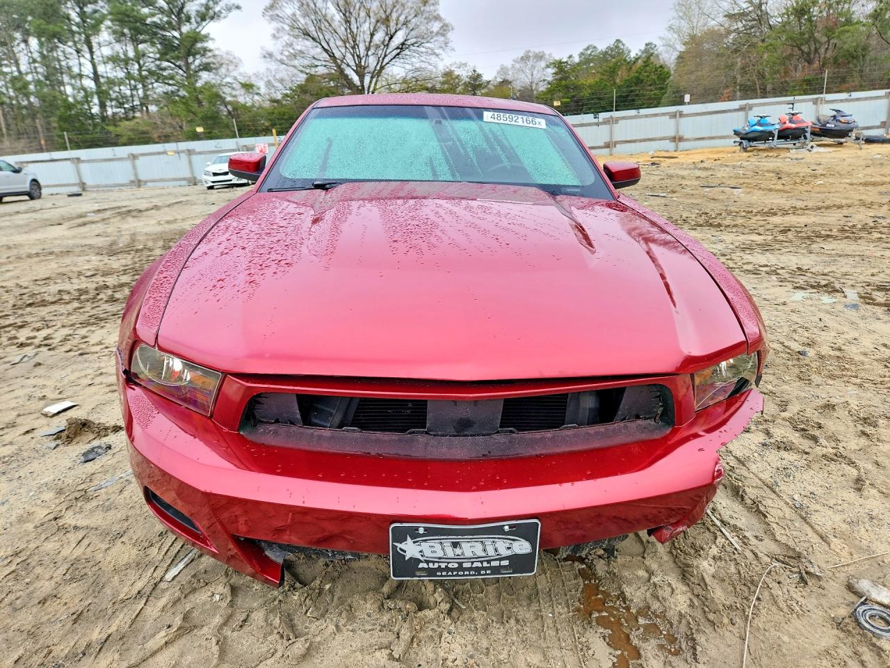 2012 Ford Mustang Red vin: 1ZVBP8AM1C5225679