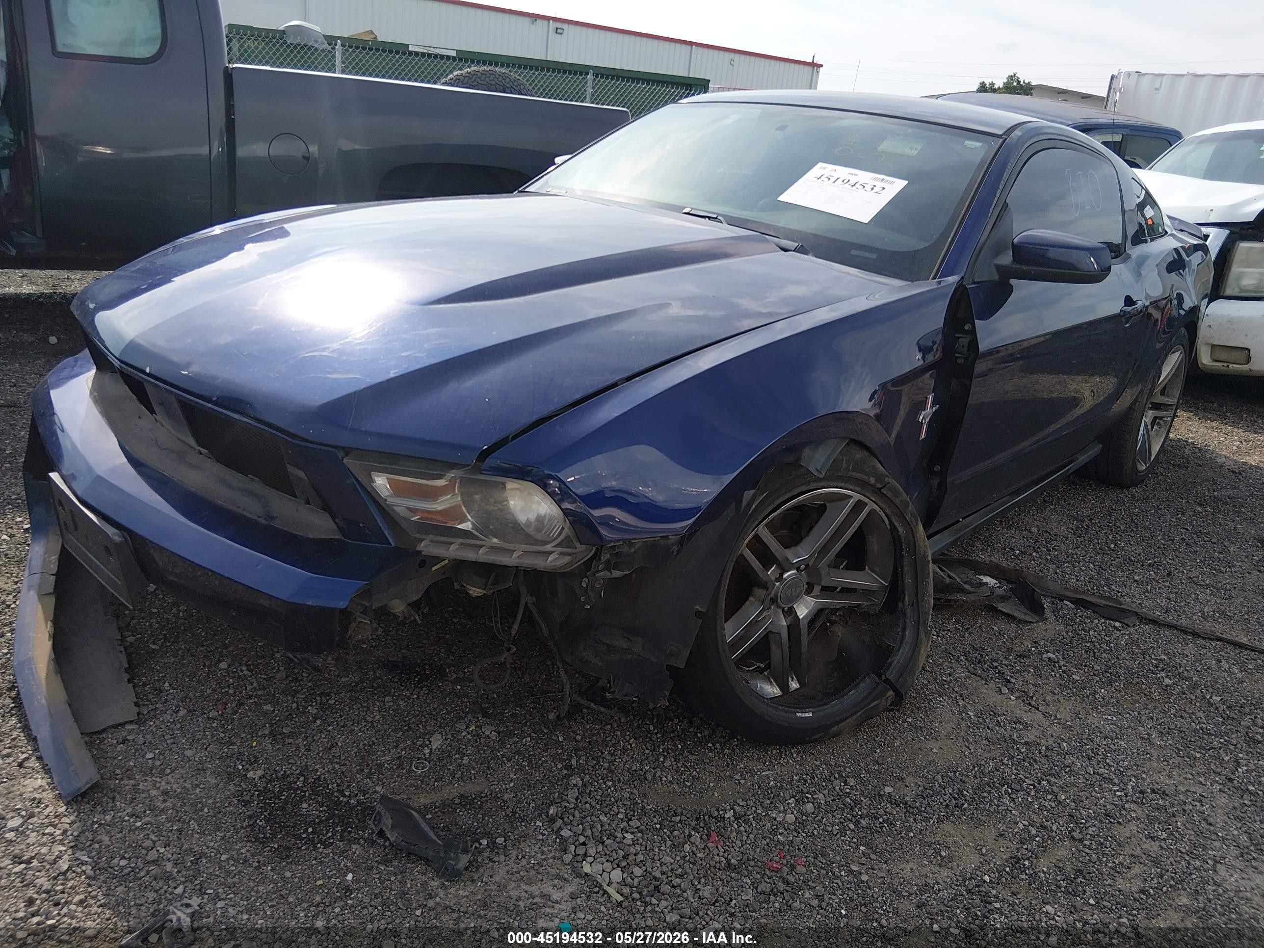 2012 Ford Mustang V6 Premium Blue vin: 1ZVBP8AM1C5257807