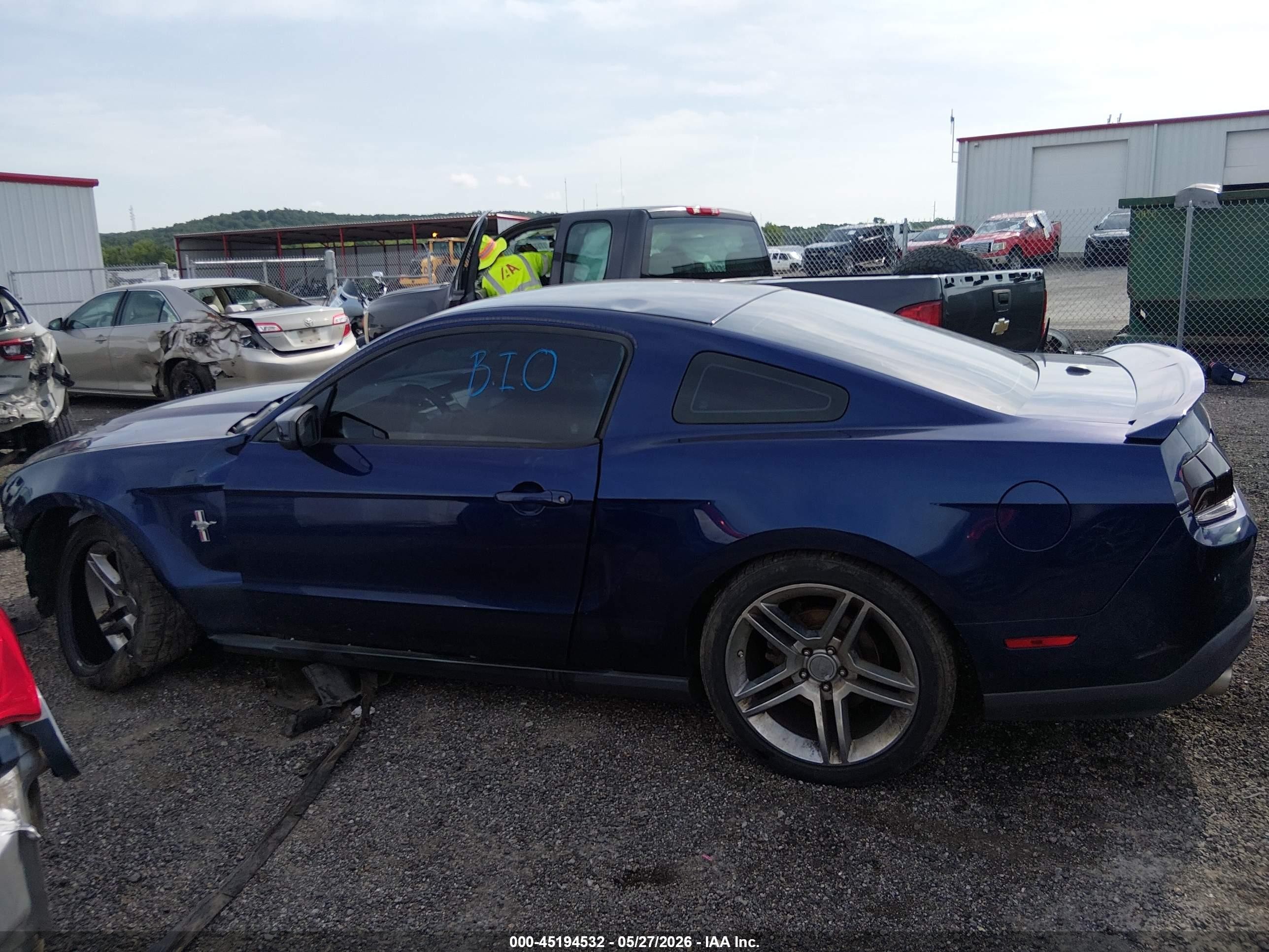 2012 Ford Mustang V6 Premium Blue vin: 1ZVBP8AM1C5257807