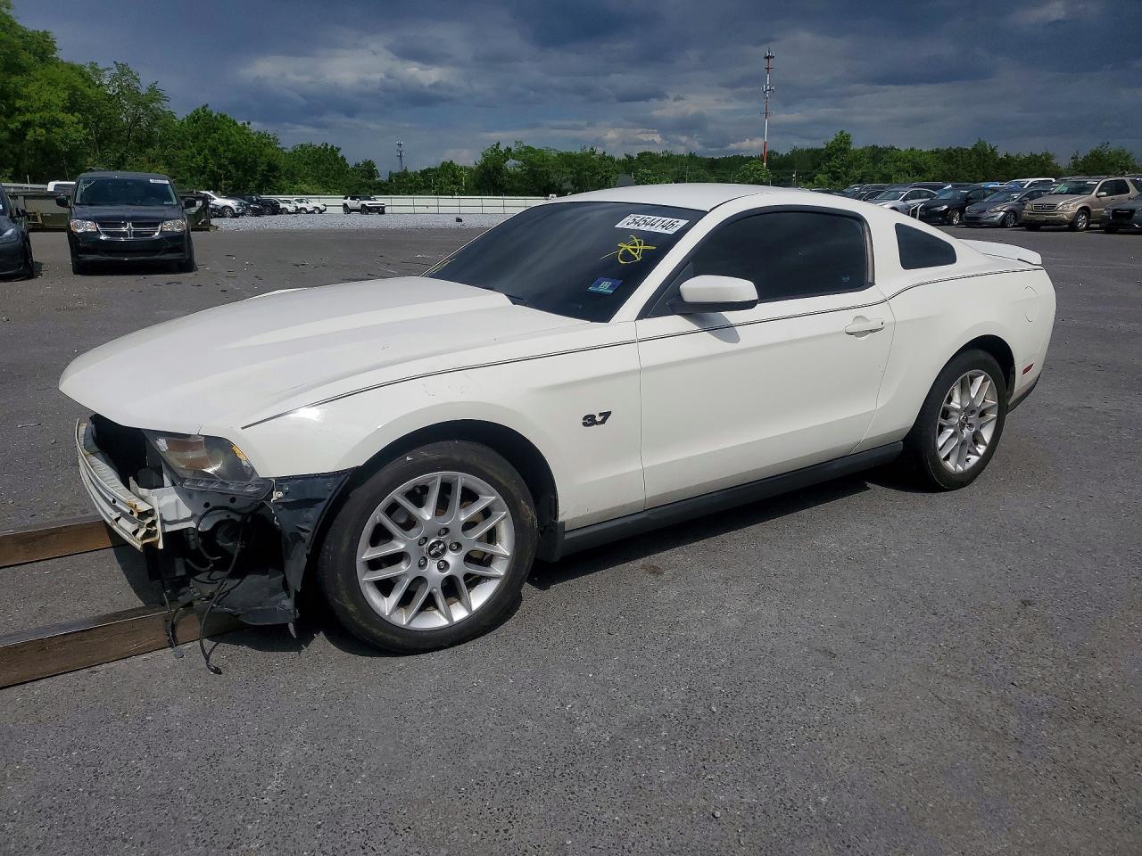 2012 Ford Mustang White vin: 1ZVBP8AM1C5258116