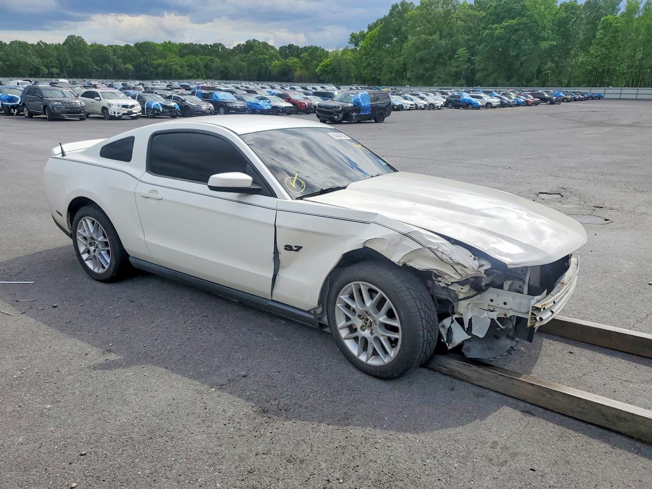 2012 Ford Mustang White vin: 1ZVBP8AM1C5258116