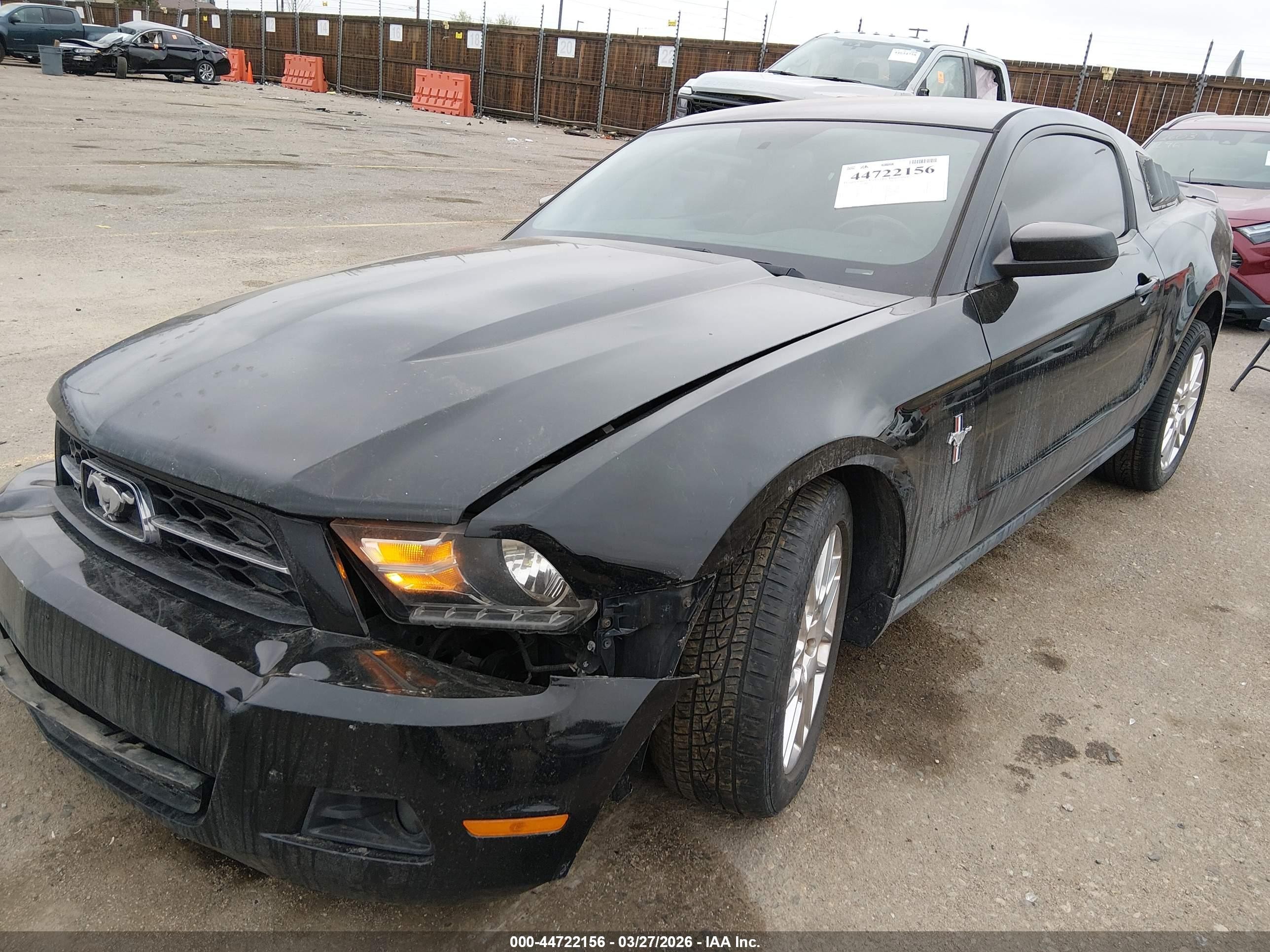 2012 Ford Mustang V6 Premium Black vin: 1ZVBP8AM1C5259248