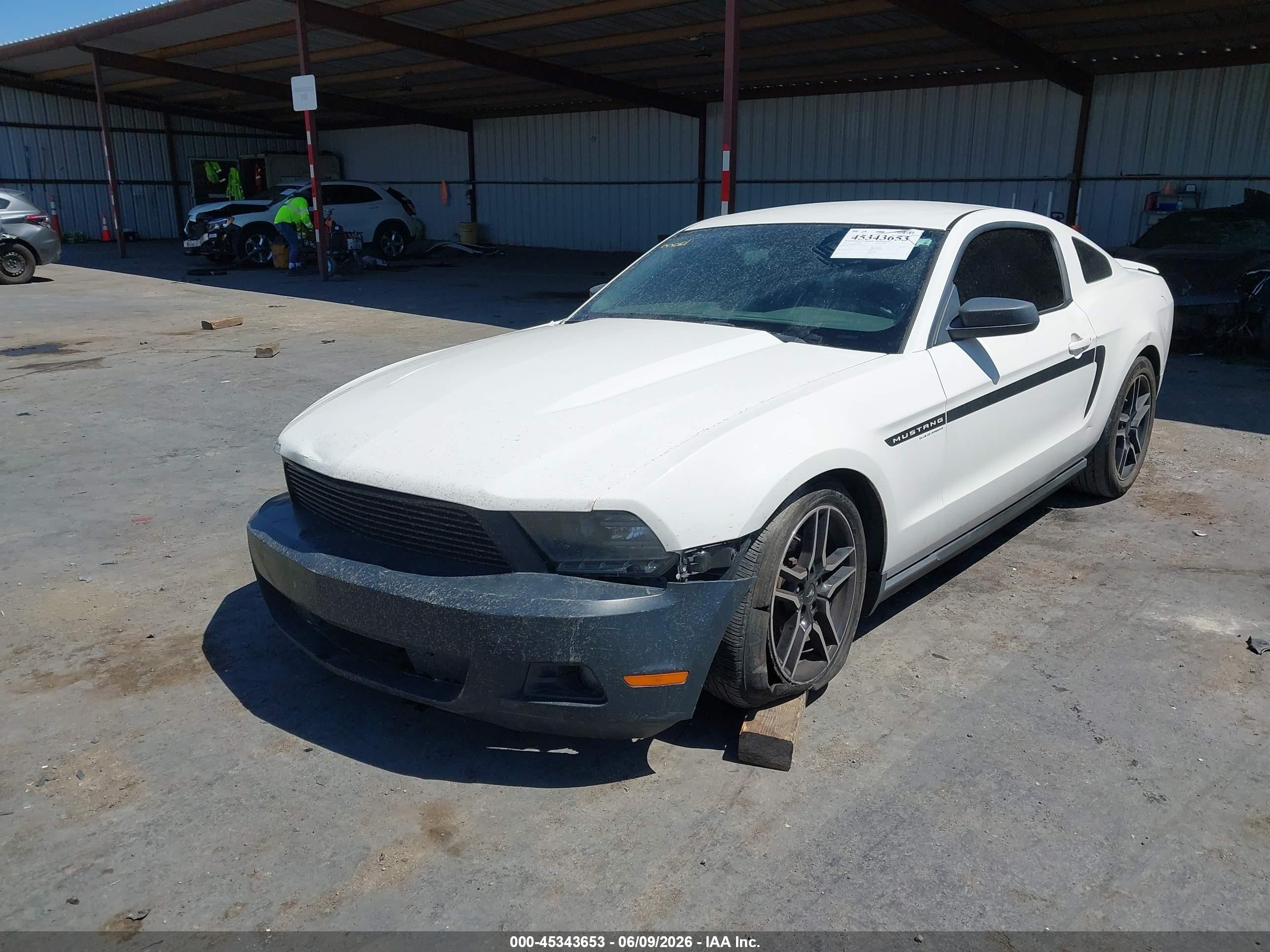 2012 Ford Mustang V6 Premium Белый vin: 1ZVBP8AM1C5268130