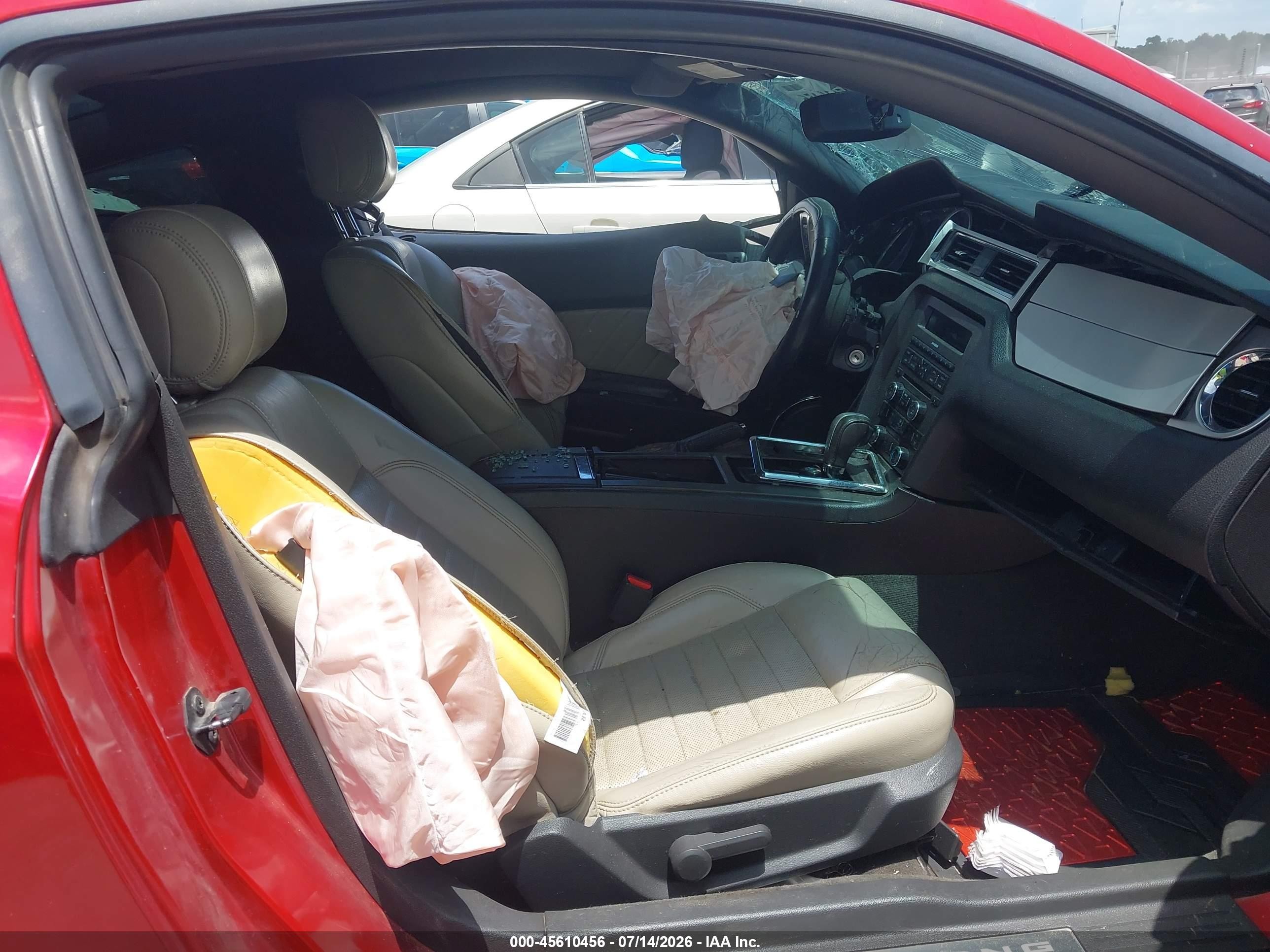 2013 Ford Mustang V6 Premium Red vin: 1ZVBP8AM1D5204316