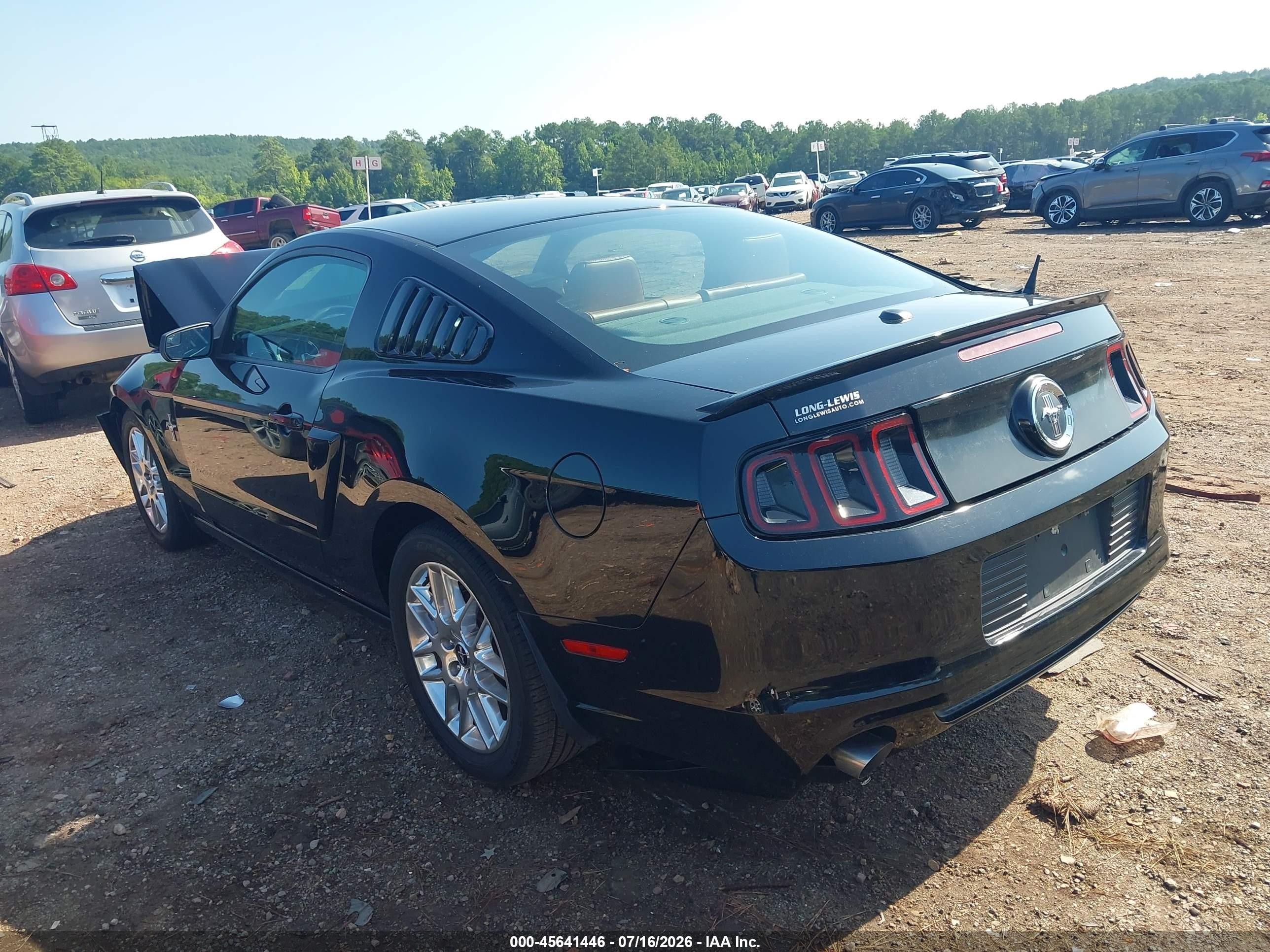 2013 Ford Mustang V6 Premium Black vin: 1ZVBP8AM1D5250552