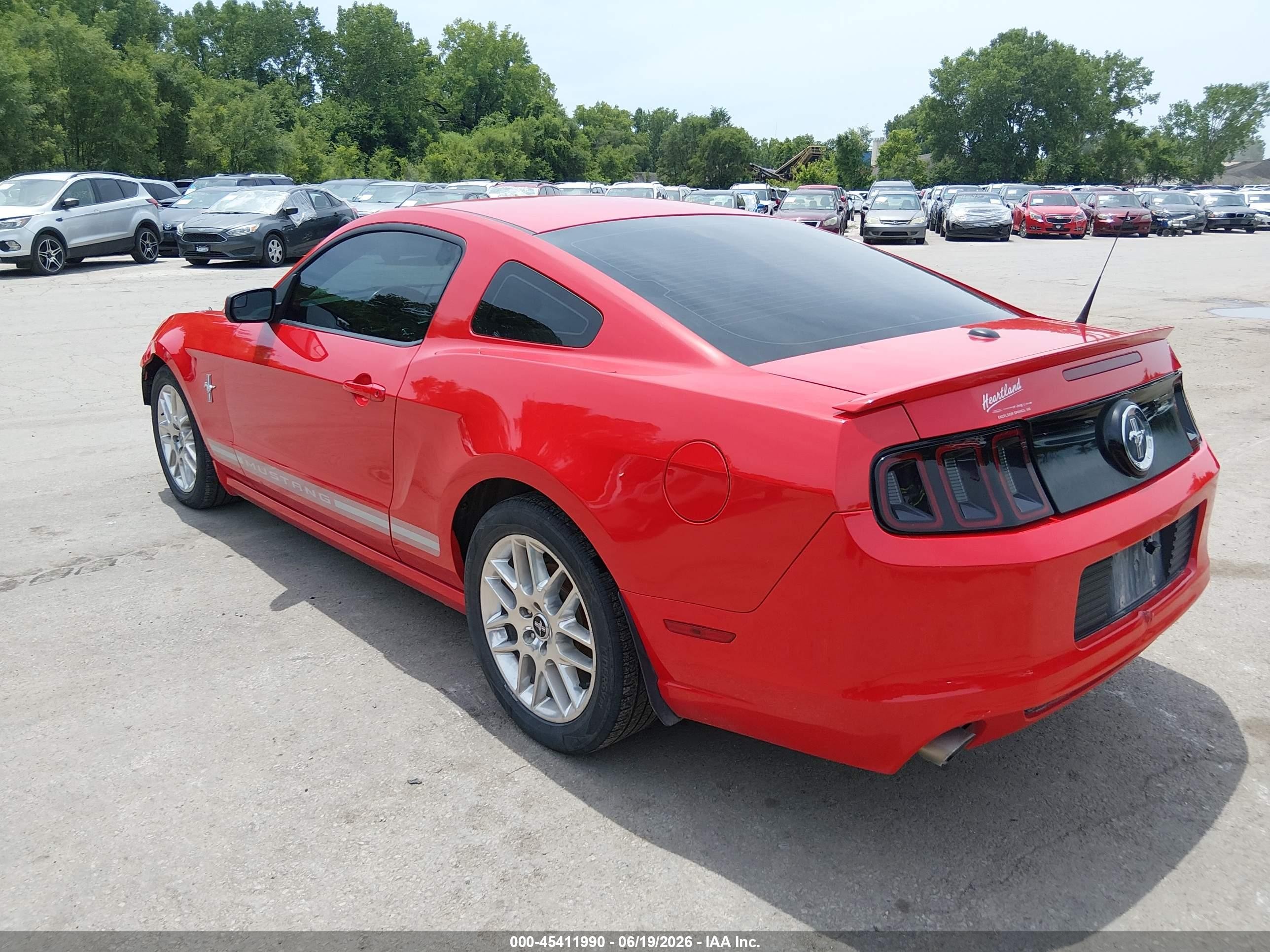 2013 Ford Mustang V6 Premium Красный vin: 1ZVBP8AM1D5259347