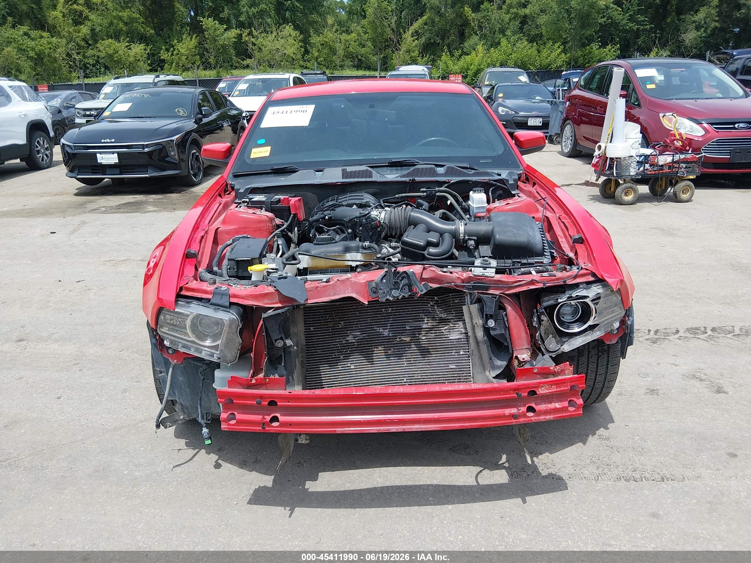 2013 Ford Mustang V6 Premium Красный vin: 1ZVBP8AM1D5259347