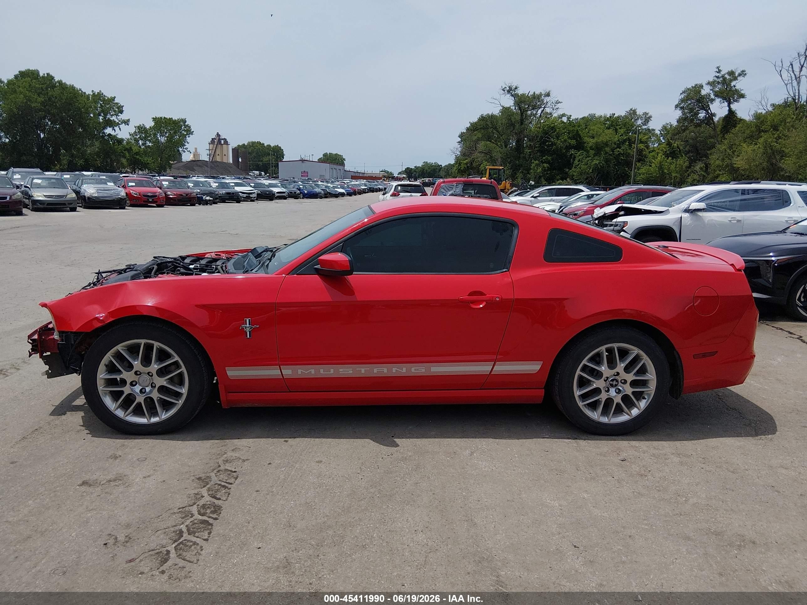 2013 Ford Mustang V6 Premium Красный vin: 1ZVBP8AM1D5259347