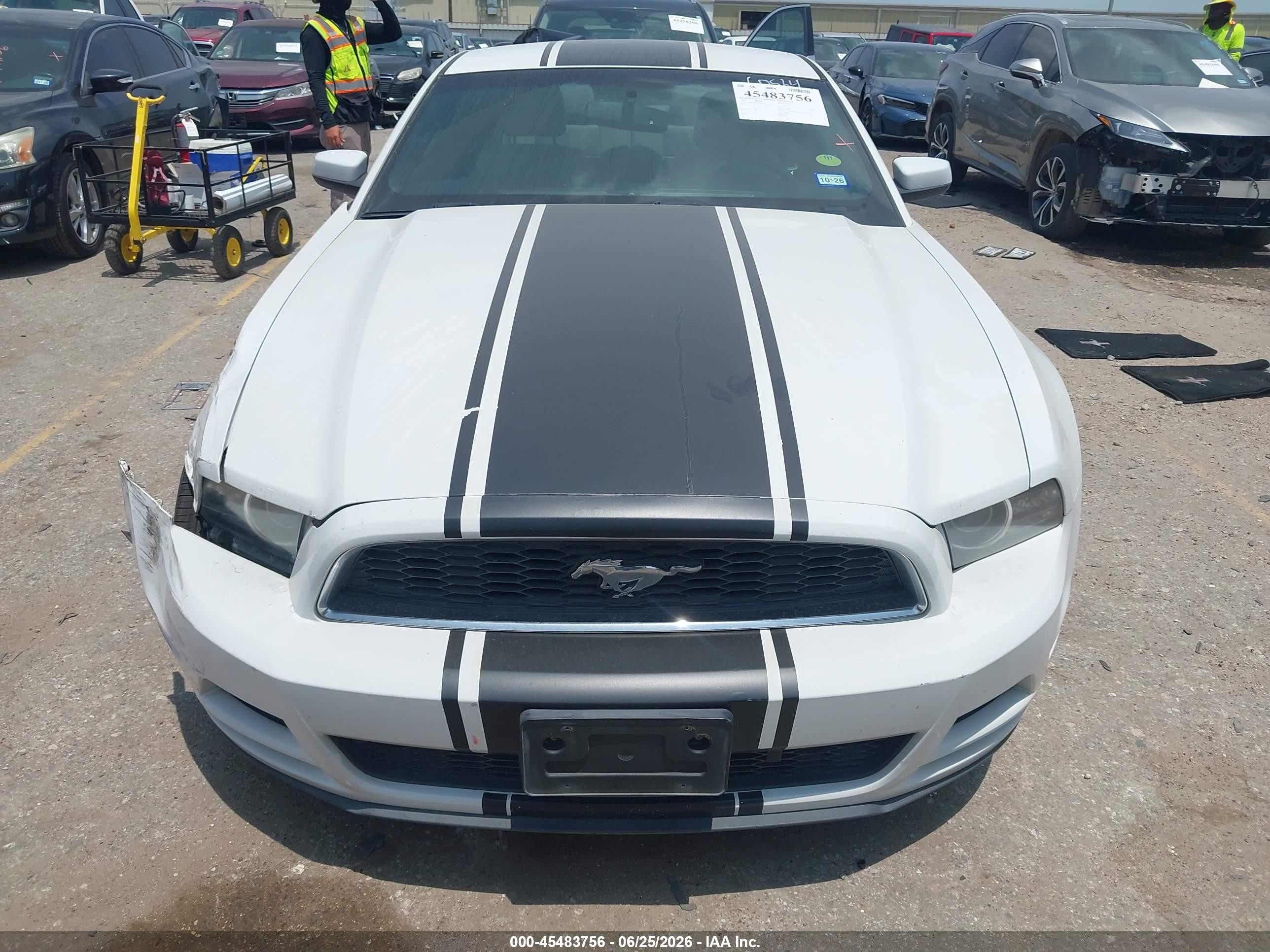 2014 Ford Mustang V6 Premium White vin: 1ZVBP8AM1E5206214