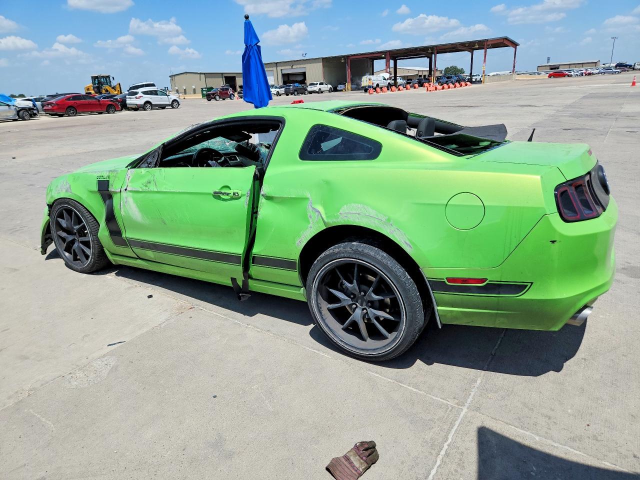 2014 Ford Mustang Green vin: 1ZVBP8AM1E5237544