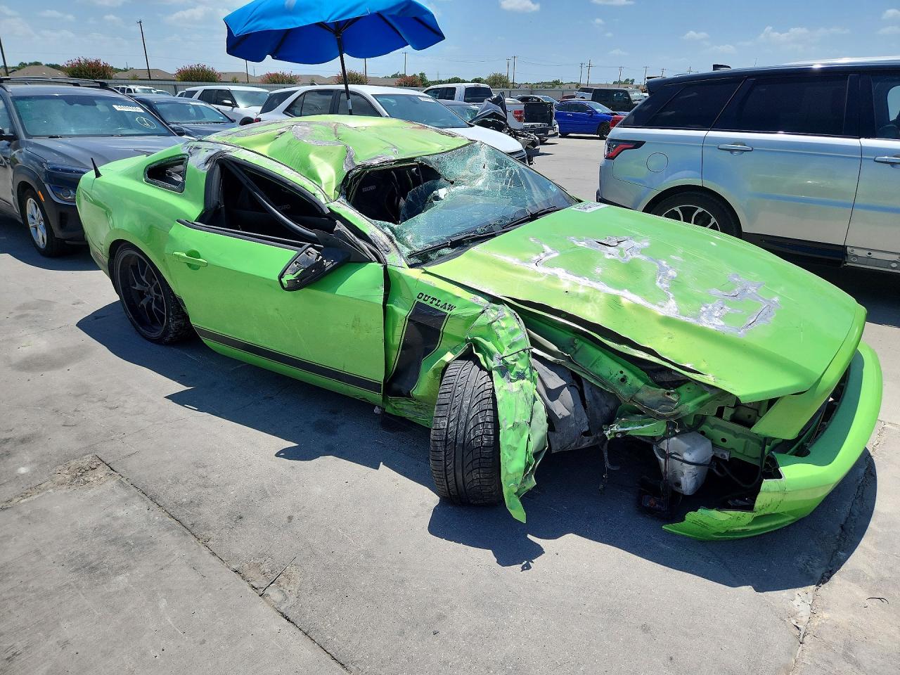 2014 Ford Mustang Green vin: 1ZVBP8AM1E5237544