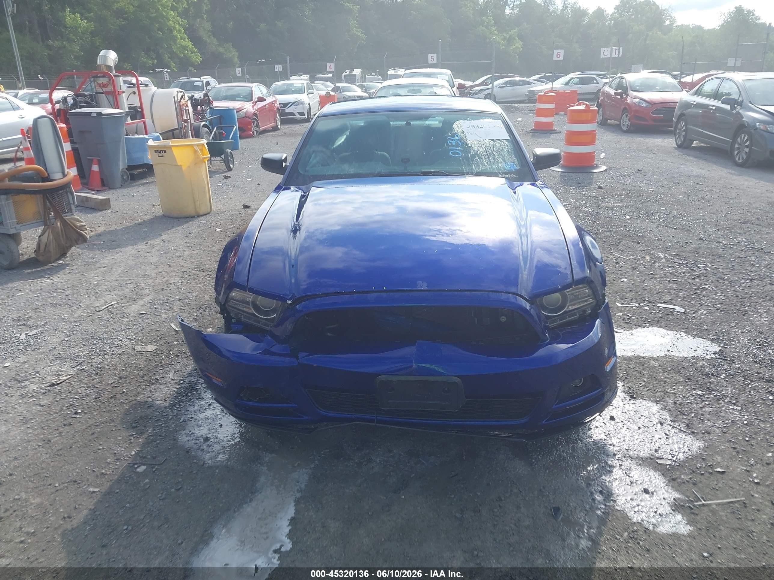 2014 Ford Mustang V6 Blue vin: 1ZVBP8AM1E5244607