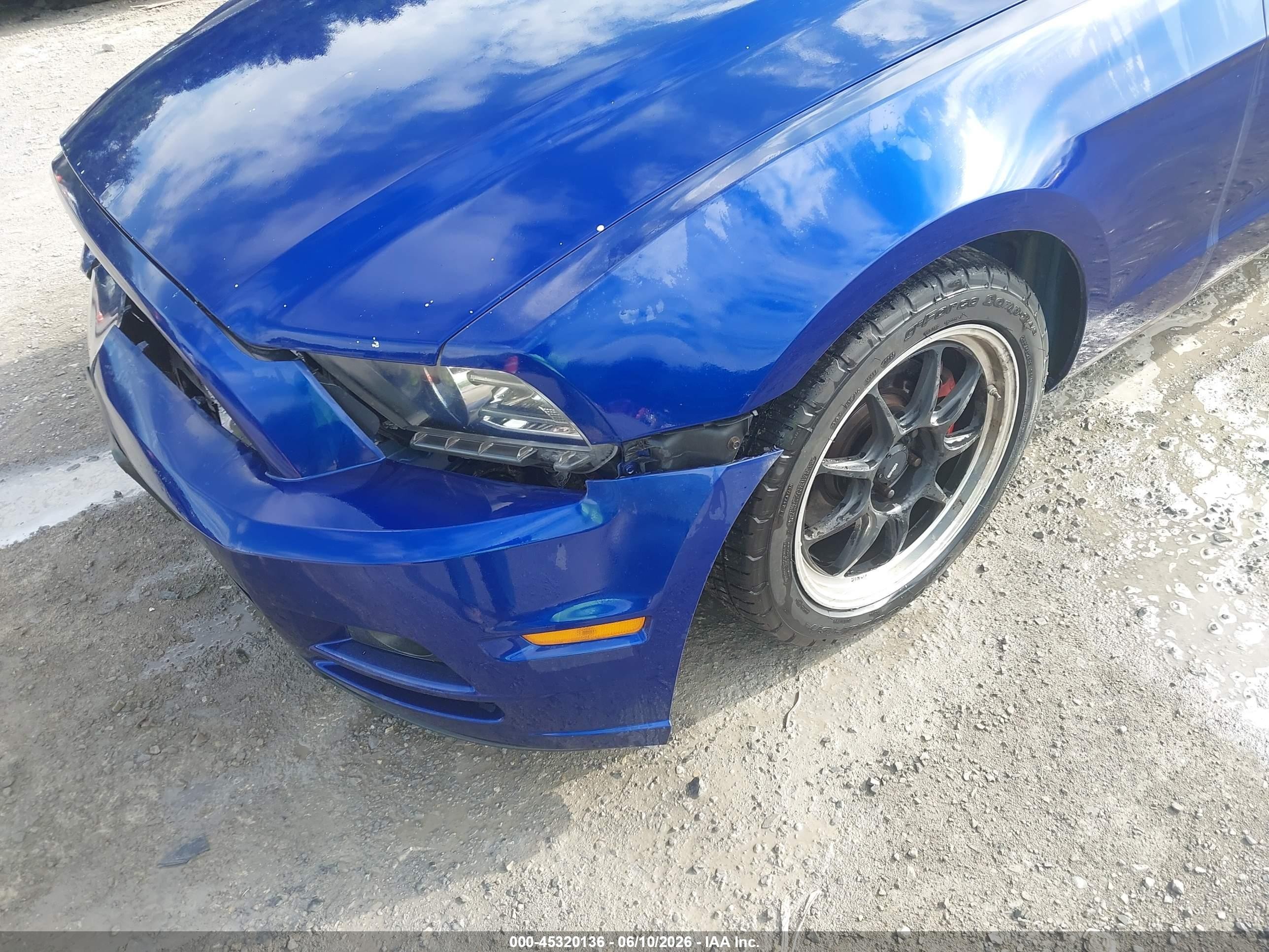 2014 Ford Mustang V6 Blue vin: 1ZVBP8AM1E5244607